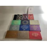 A SELECTION OF 12 UK COIN YEAR SETS , BEING : 1970-76 , 1978-82 , ALL PRISTINE CONDITION