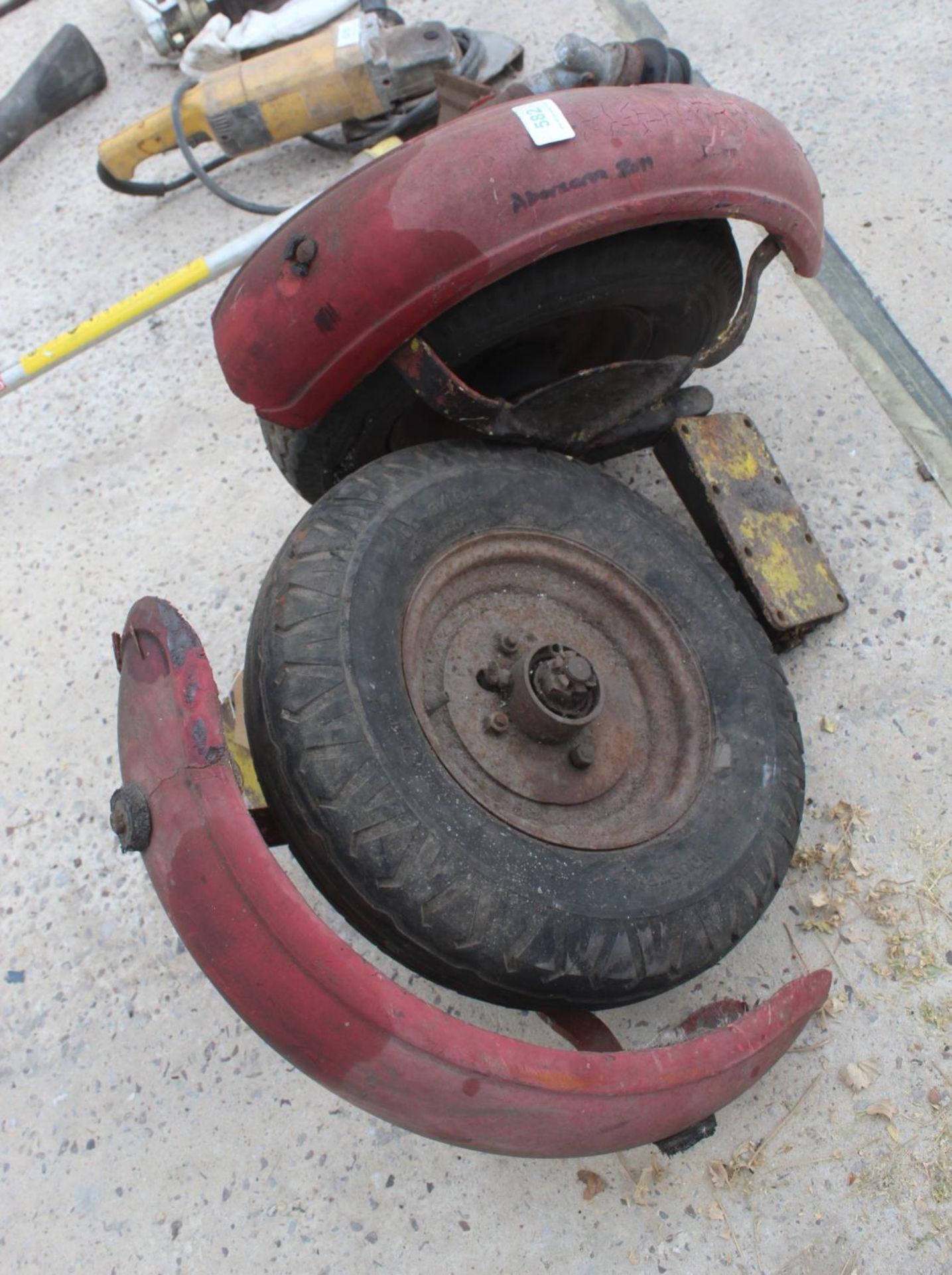 2 TRAILER WHEELS AND TYRES NO VAT - Image 2 of 2