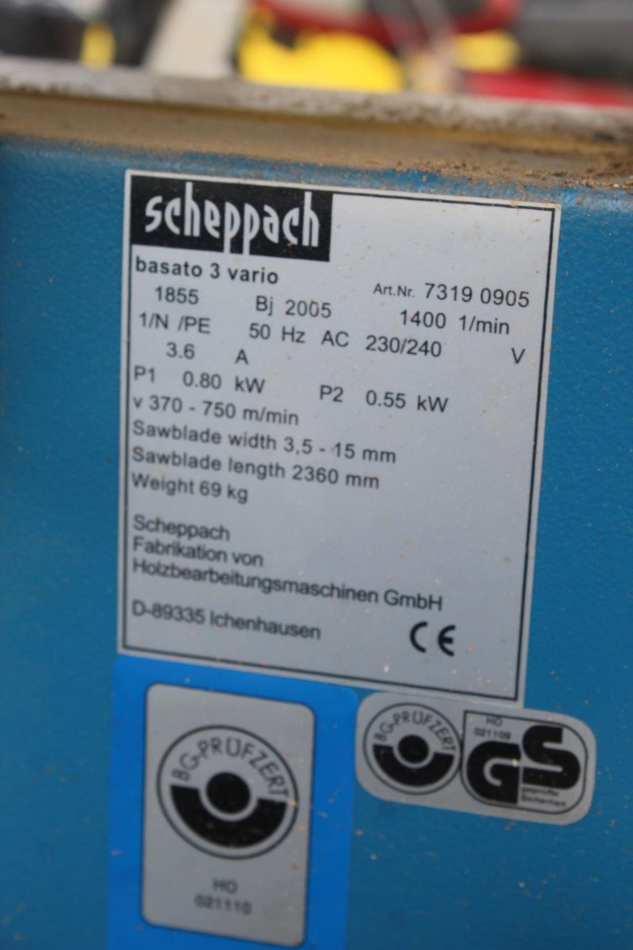 SCHEPPACH BASATO 3 BAND SAW NO VAT - Image 4 of 4