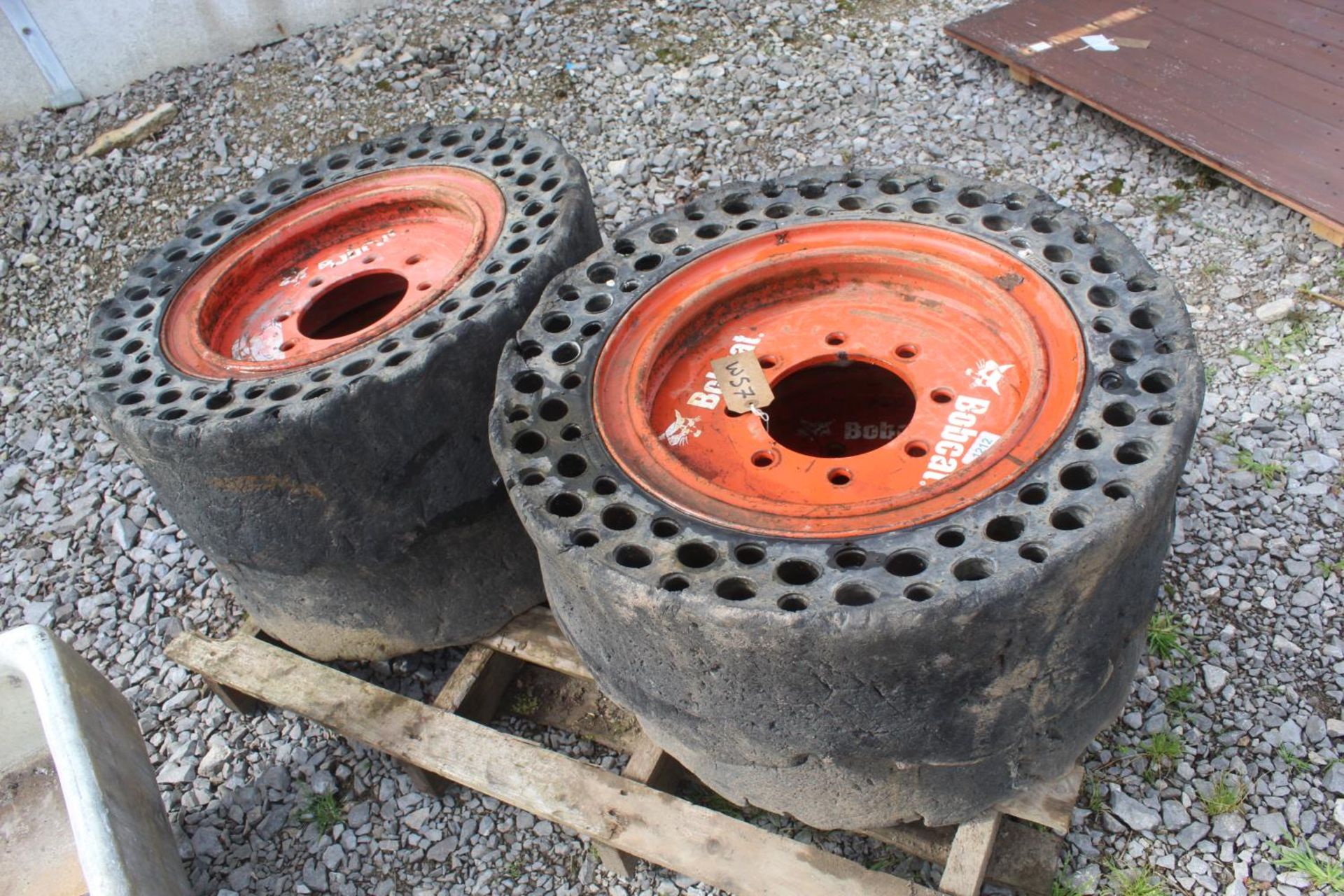 4 BOBCAT SKID STEER SOLID WHEELS NO VAT