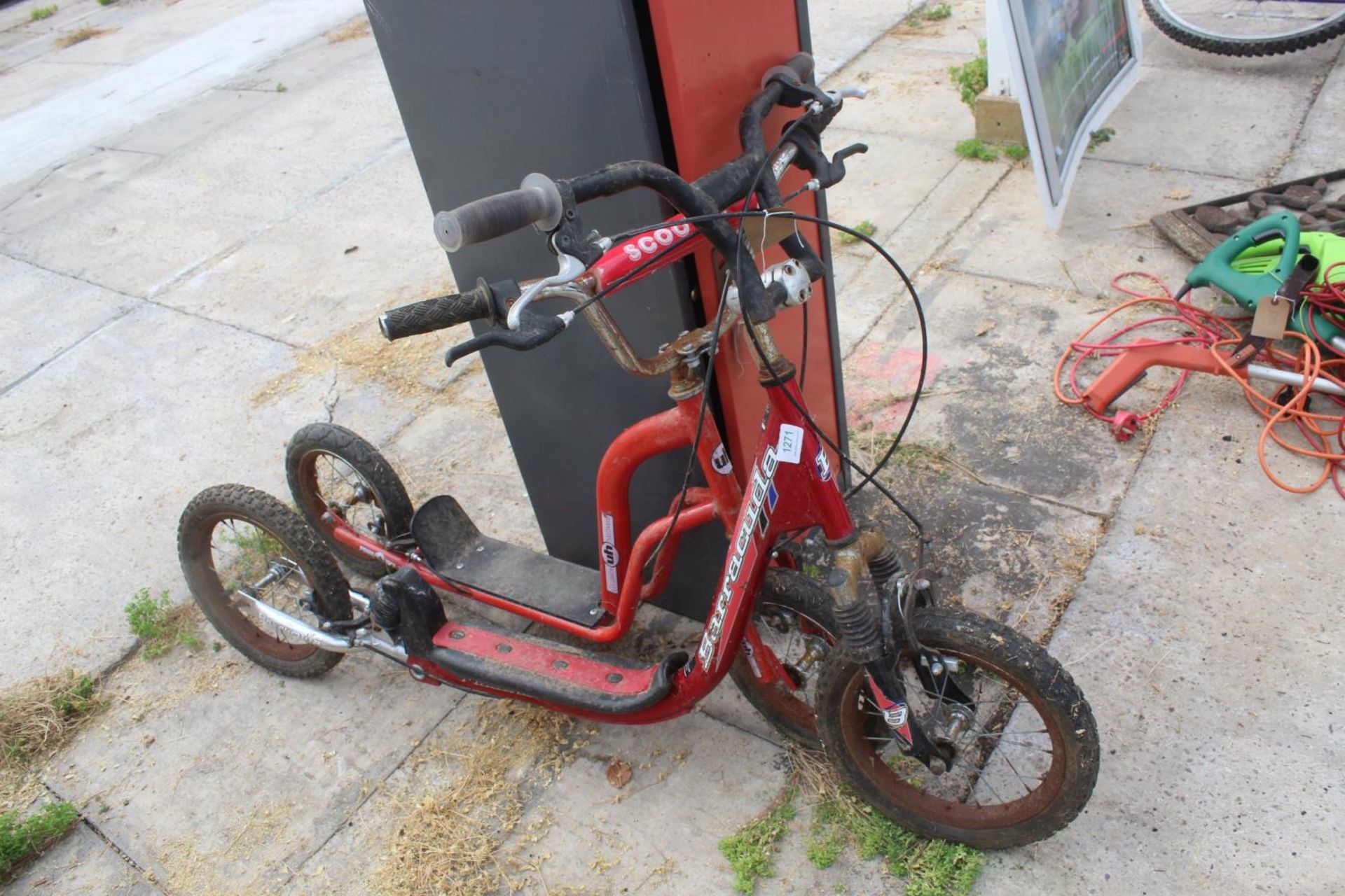 2 RED SCOOTERS NO VAT