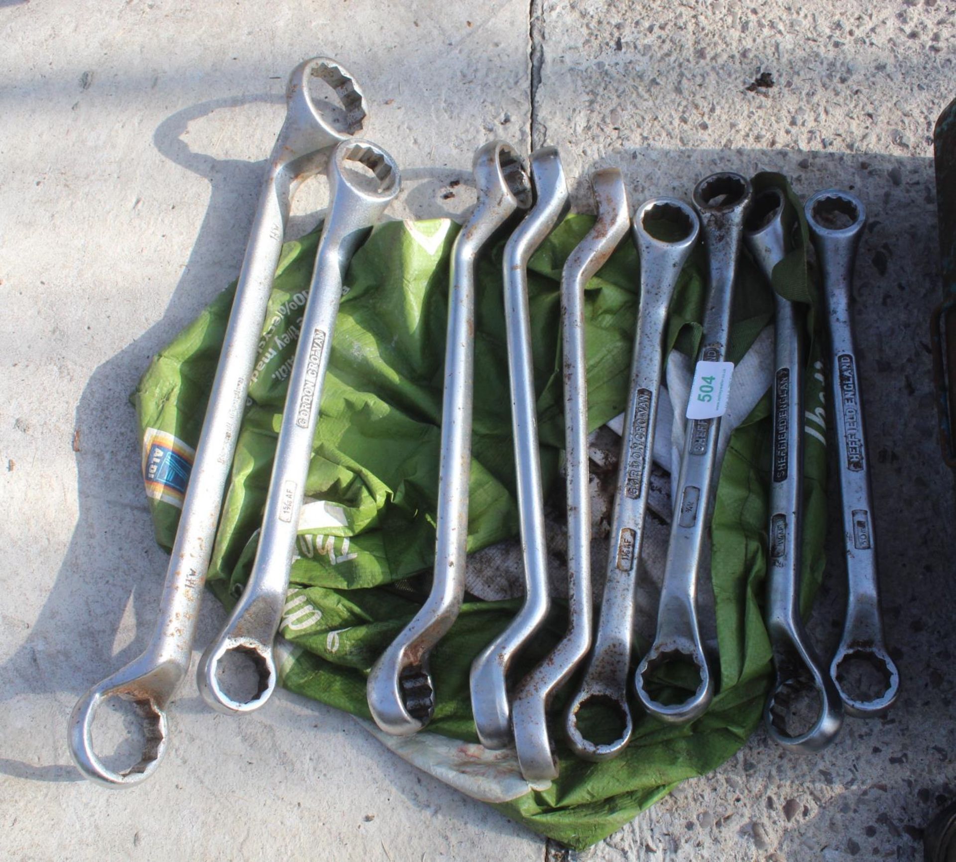 NINE RING SPANNERS NO VAT