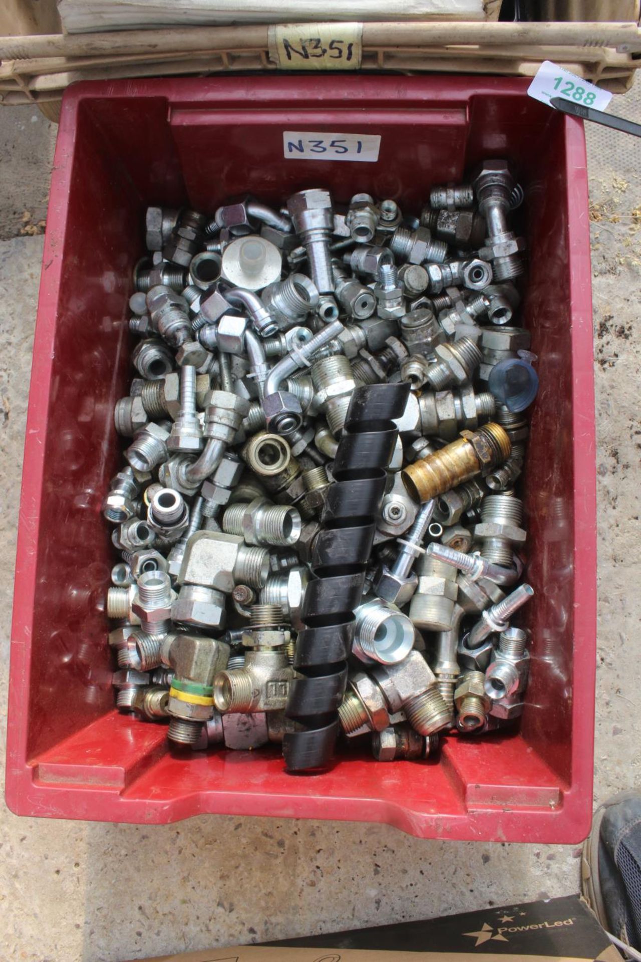 RED BOX OF HYDRAULIC FITTINGS + VAT