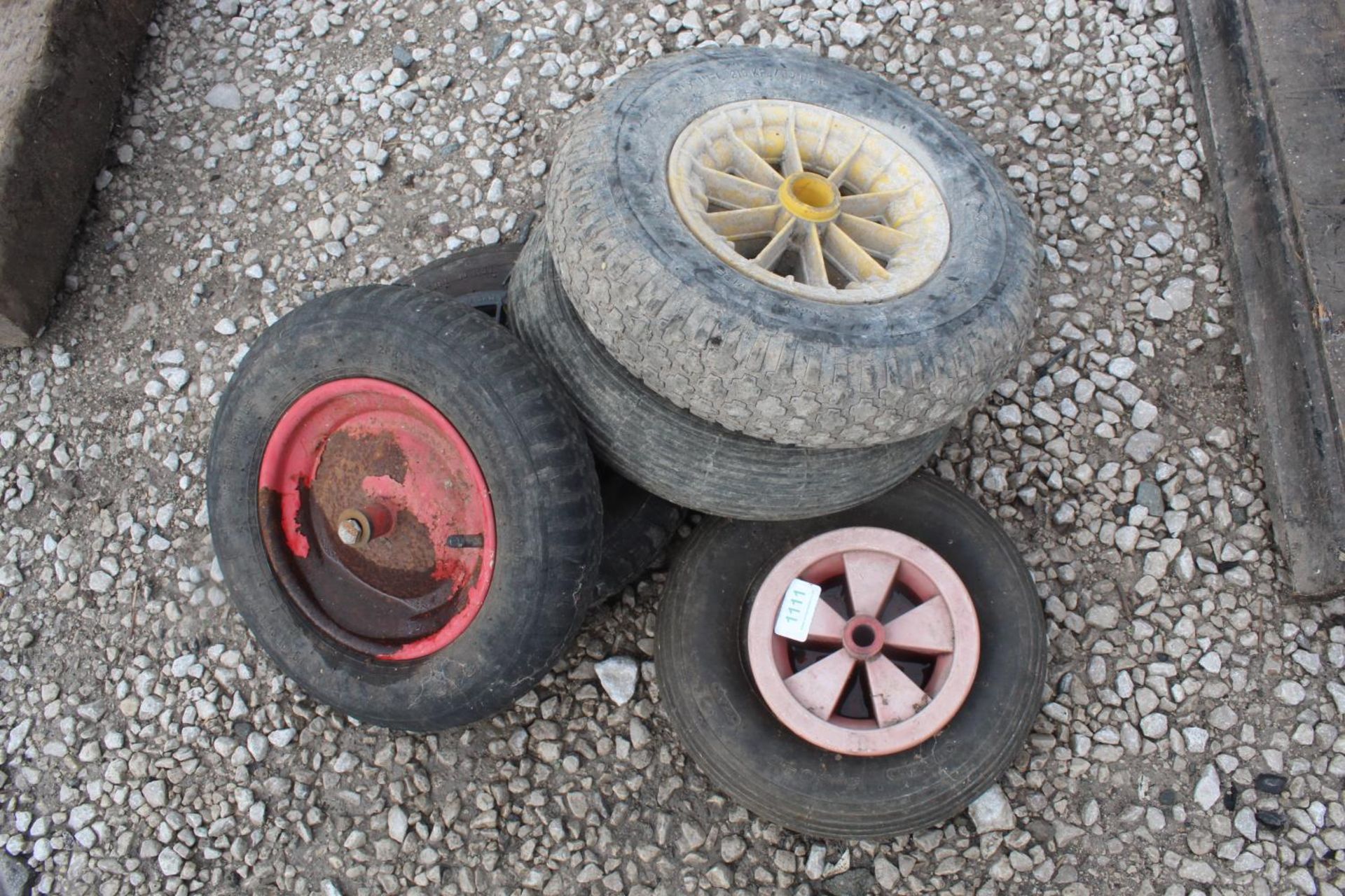 5 WHEELBARROW WHEELS + VAT