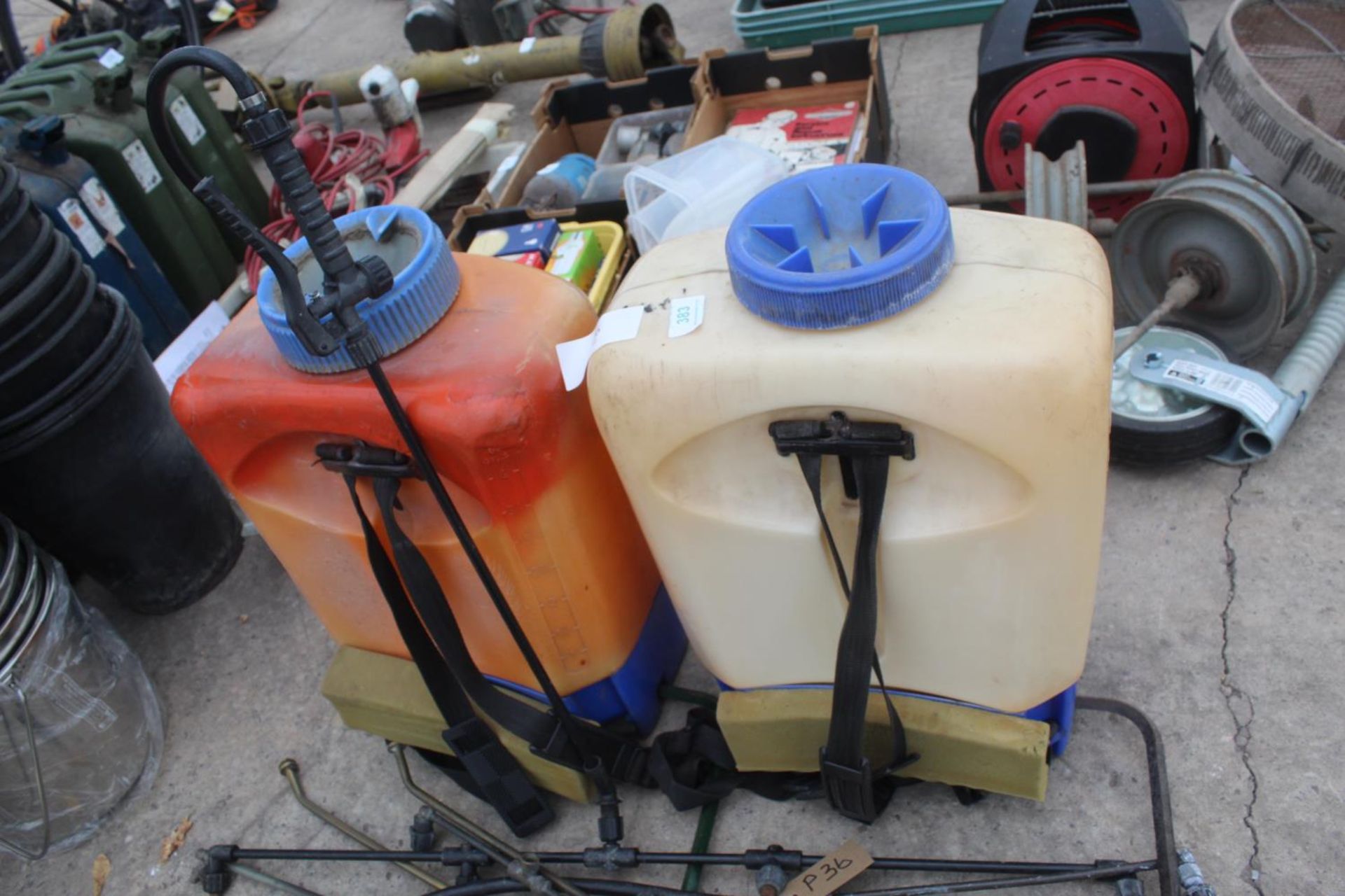 2 BACK PACK SPRAYERS AND LANCES NO VAT