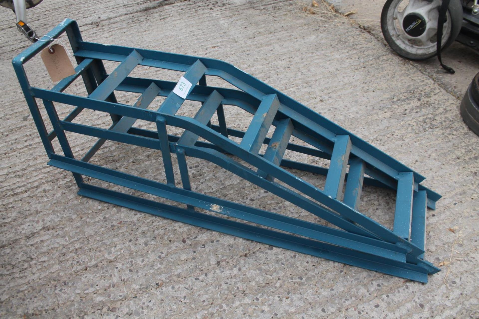 A PAIR OF CAR RAMPS NO VAT