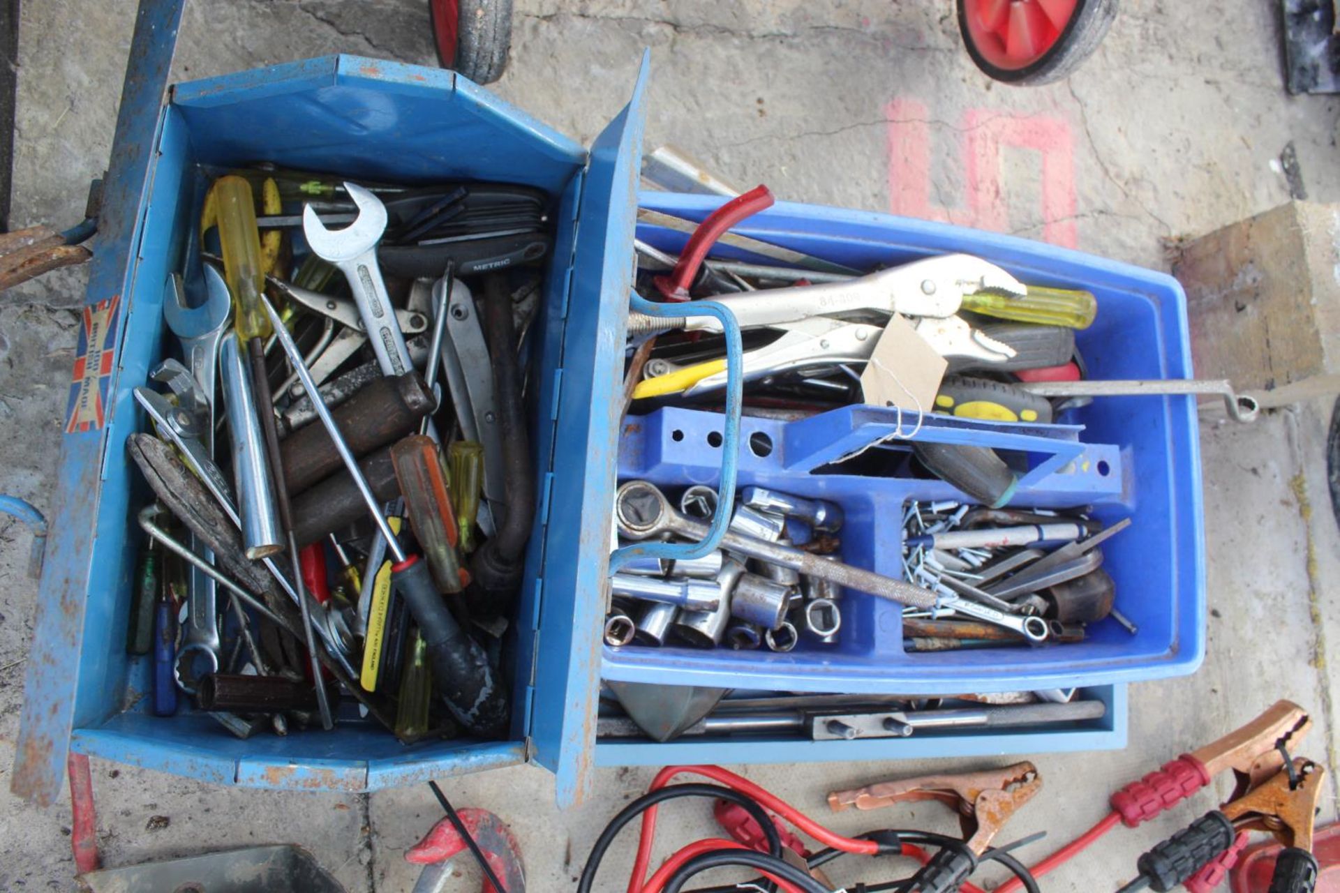 ASSORTED TOOL BOXES AND TOOLS NO VAT