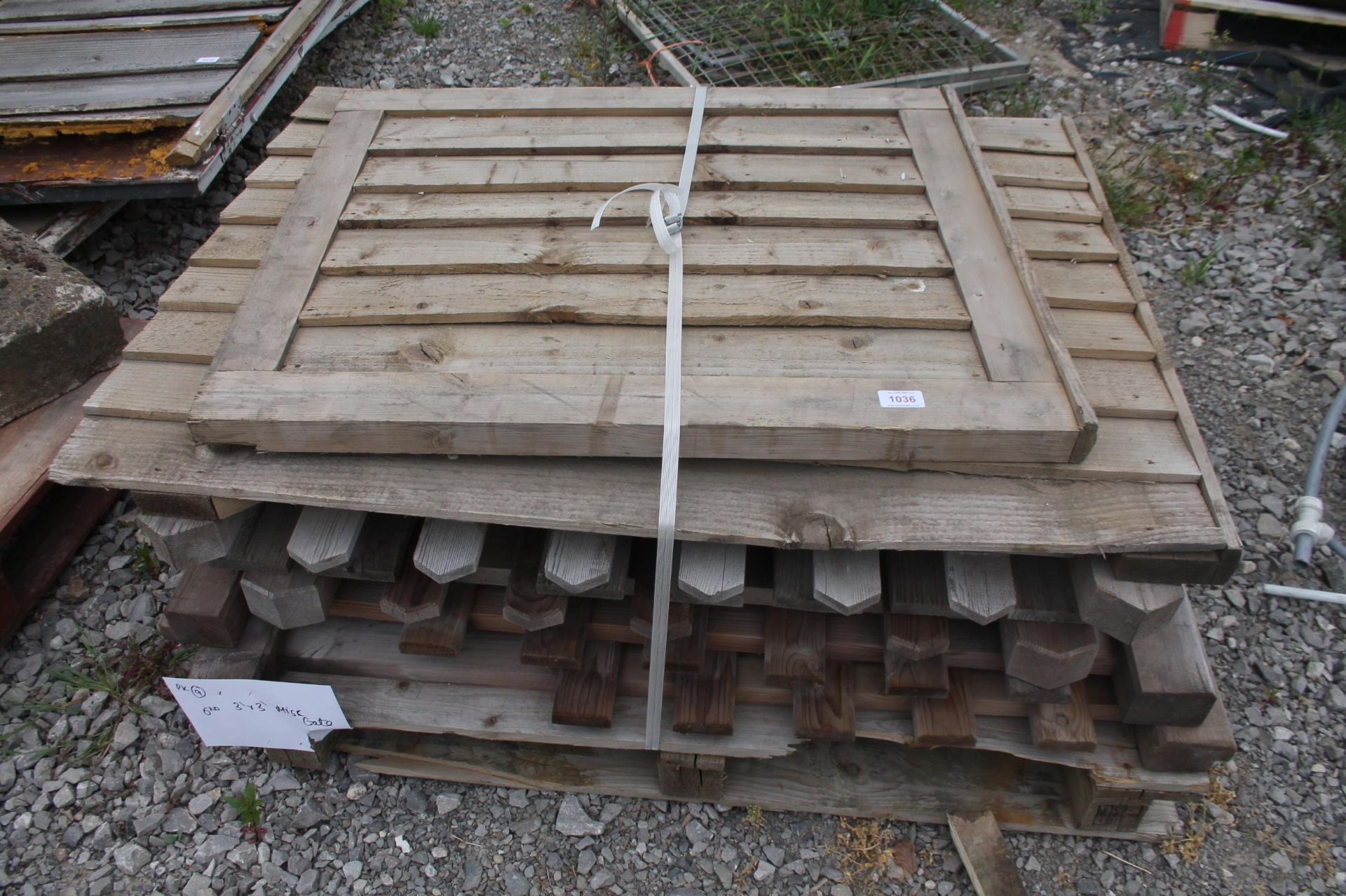 6 MISC WOODEN GATES 3X3 + VAT