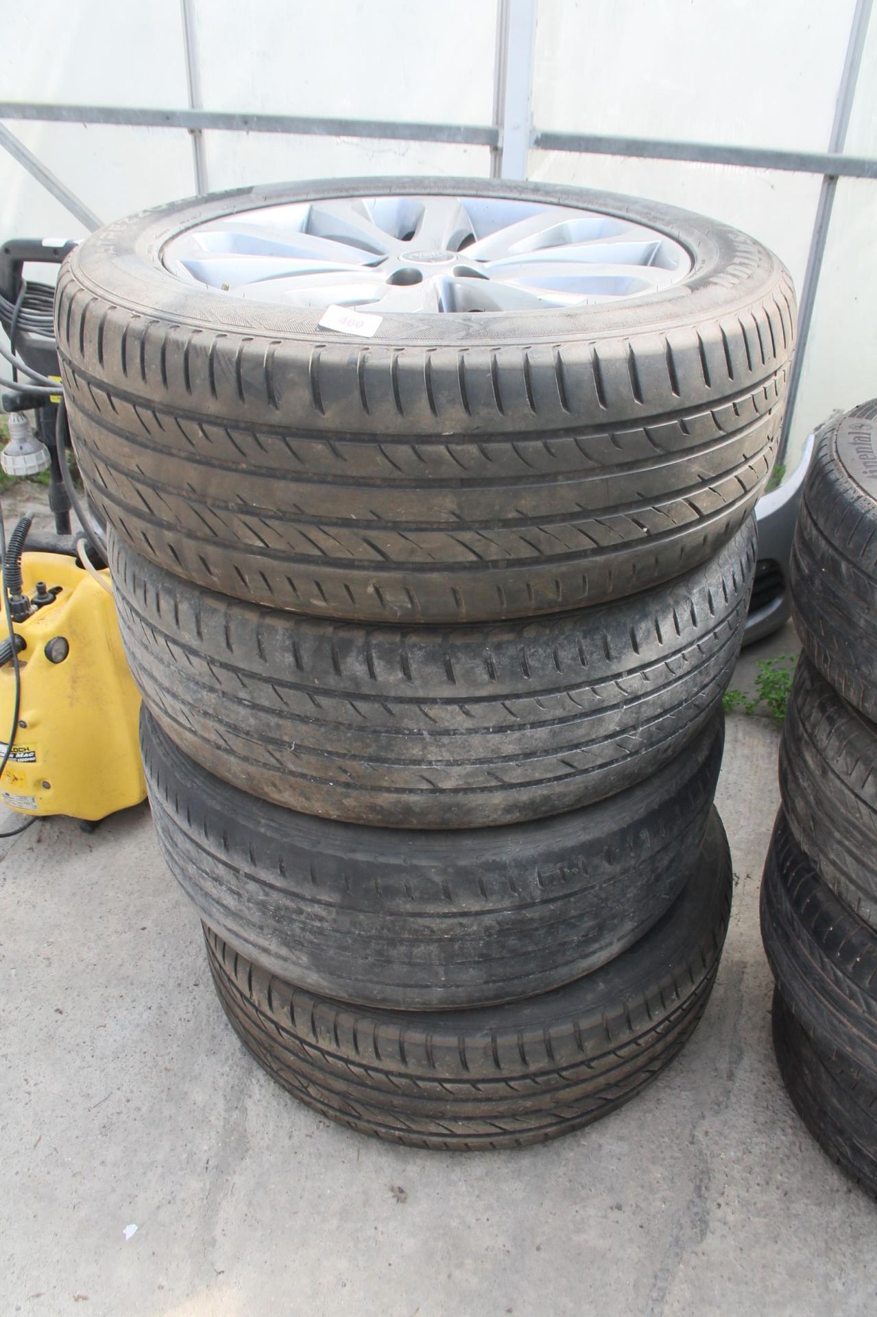 LAND ROVER WHEELS AND TYRES 2 X 5.55.20 NO VAT