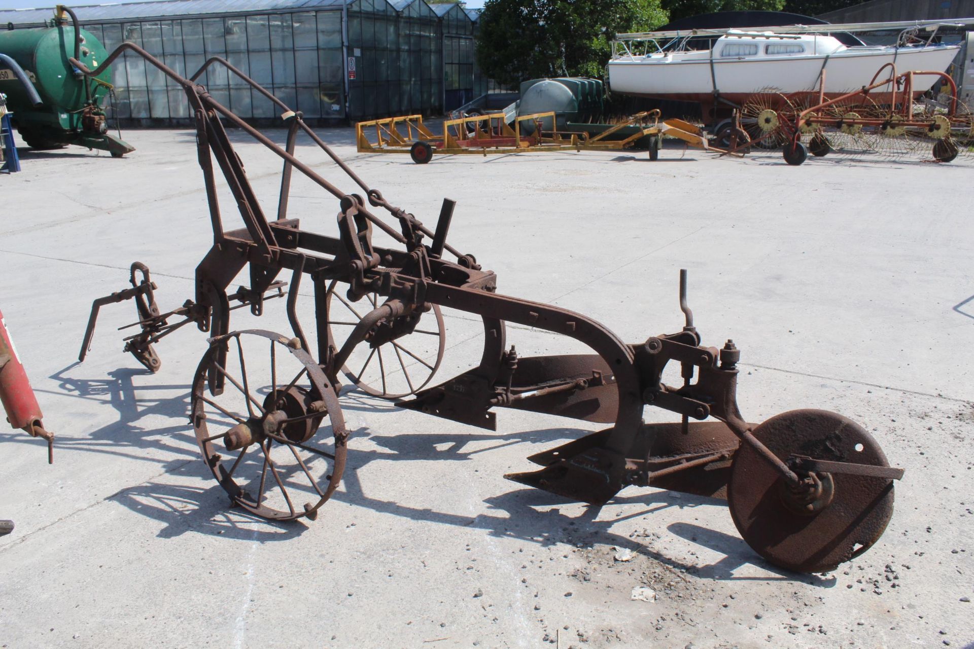 OLD TRAILER PLOUGH + VAT