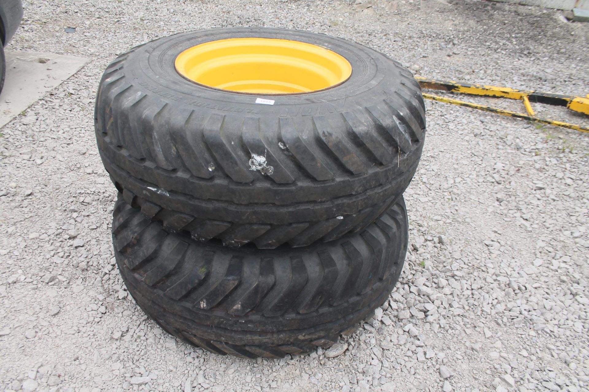 2 X 8 STUD WHEELS AND TYRES 16.0/70-20 NO VAT