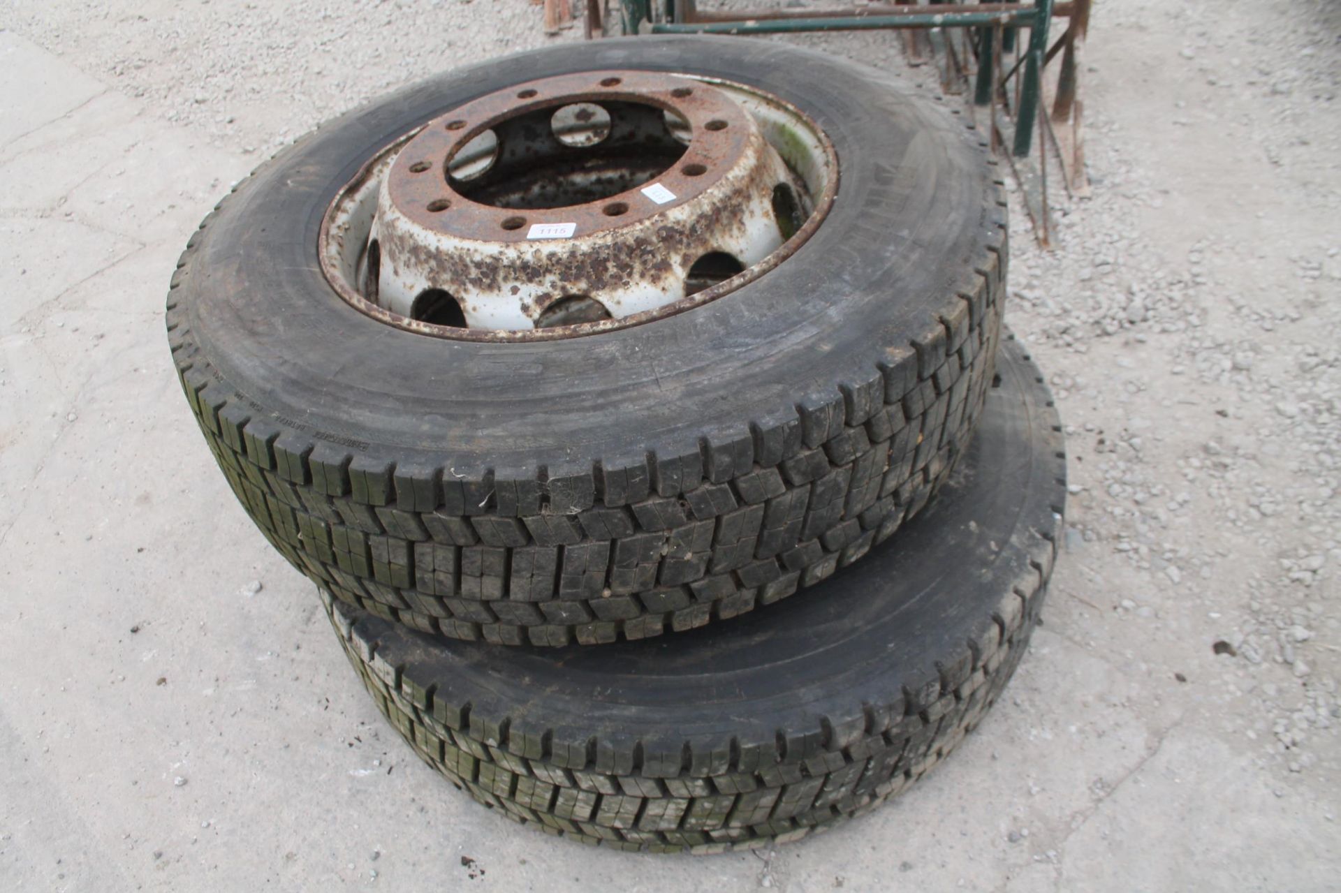 2 WHEELS AND TYRES 275/70R 22.5 NO VAT