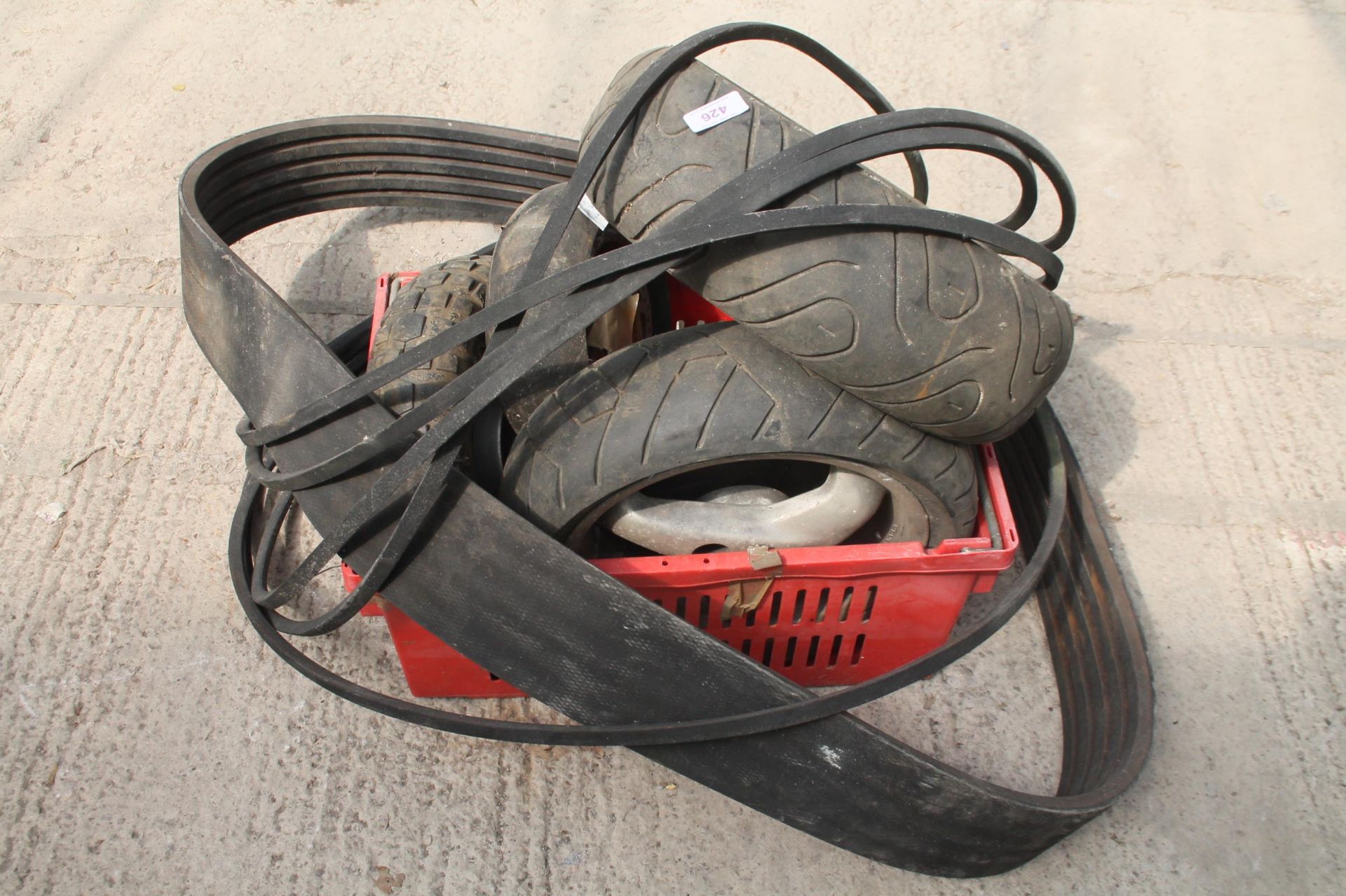 BOX MOPED WHEELS AND BELTS NO VAT - Image 2 of 2