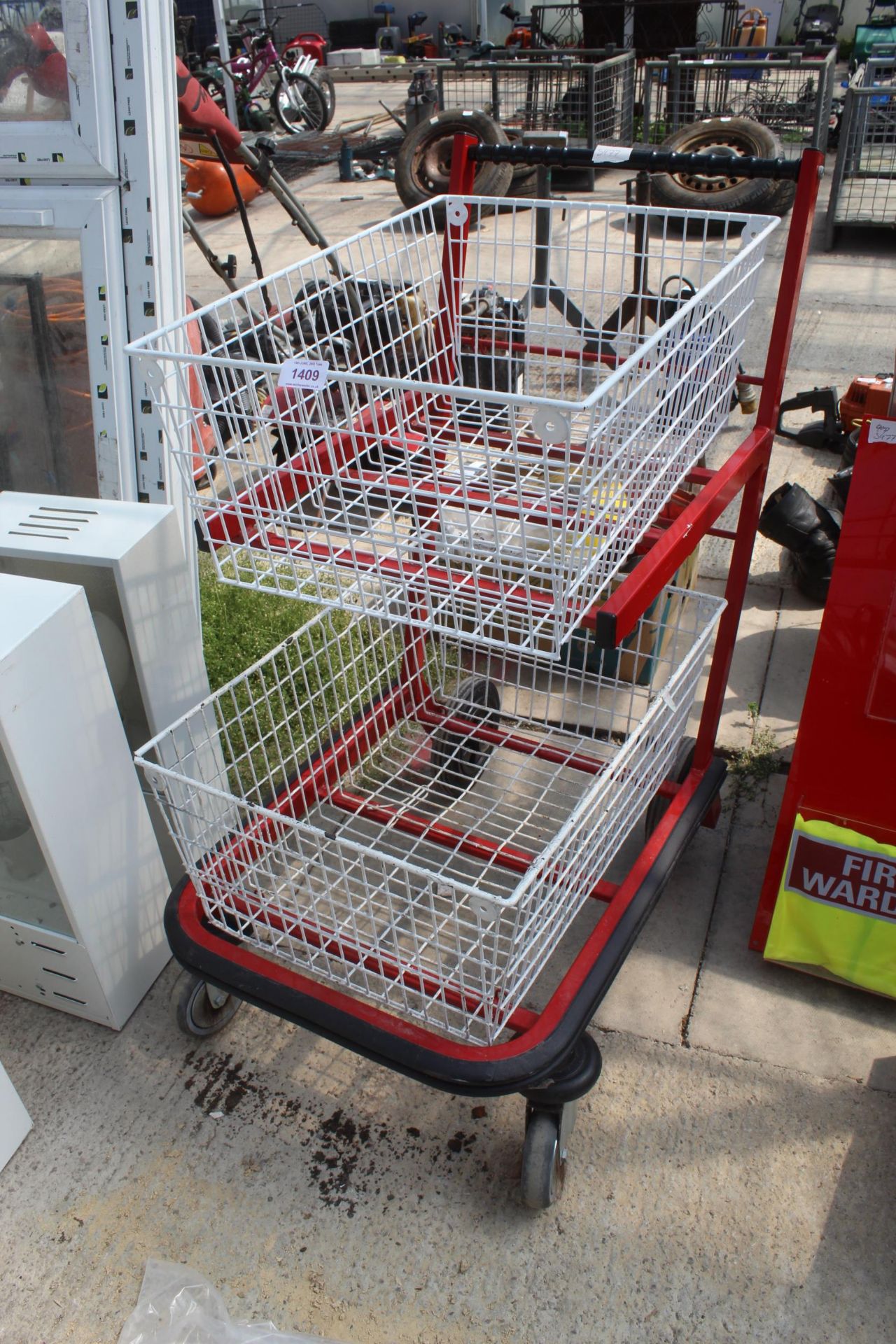 RED MAIL ROOM TROLLEY (RRP £500) NO VAT