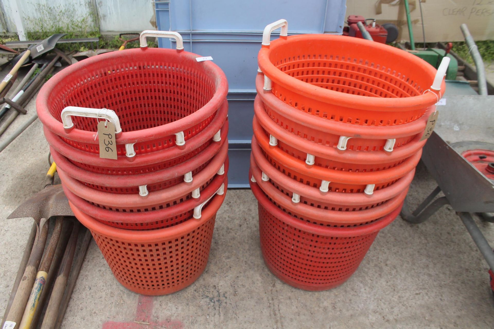 13 ORANGE BASKETS NO VAT