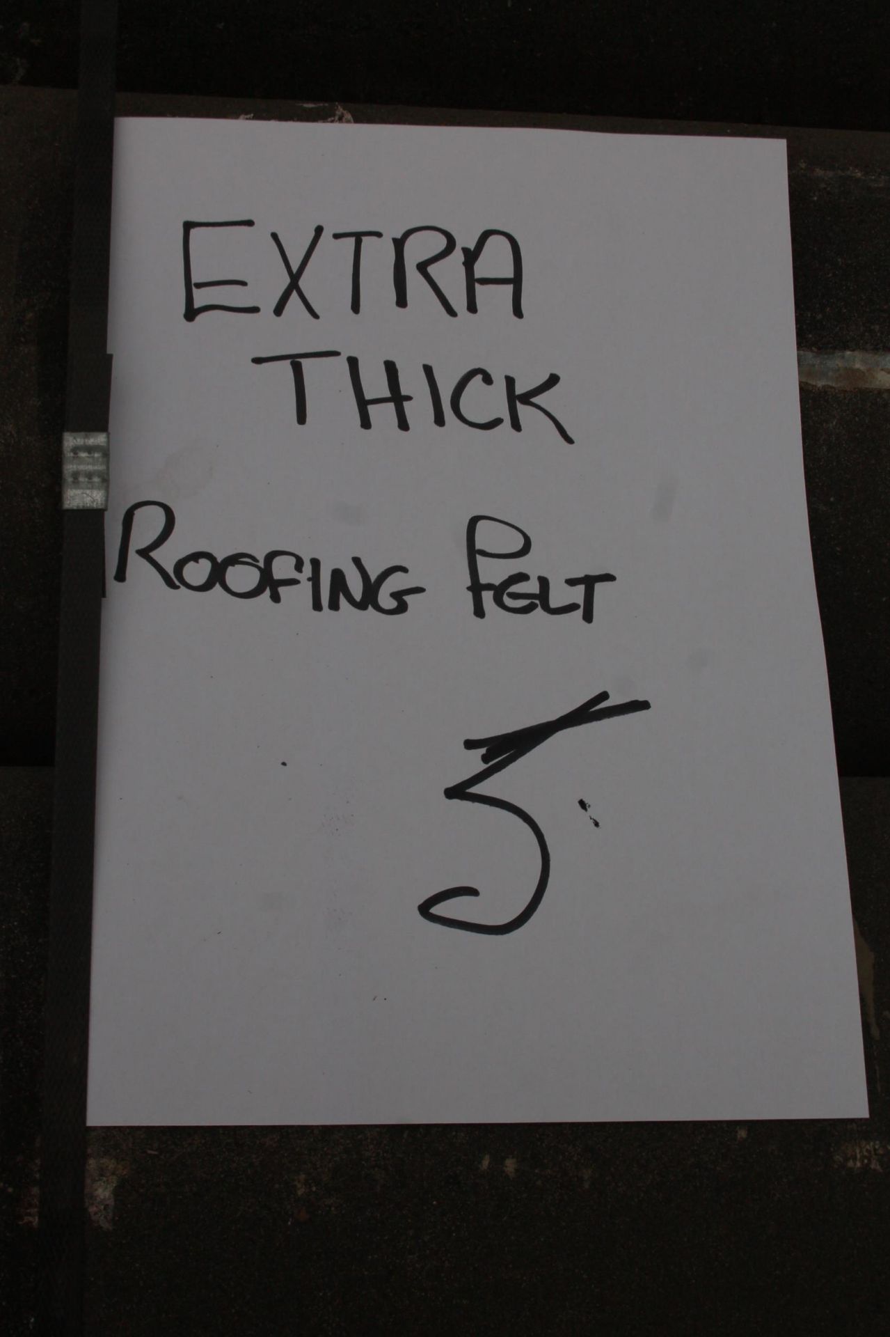 FIVE ROLLS OF EXTRA THICK ROOFING FELT NO VAT - Image 2 of 2
