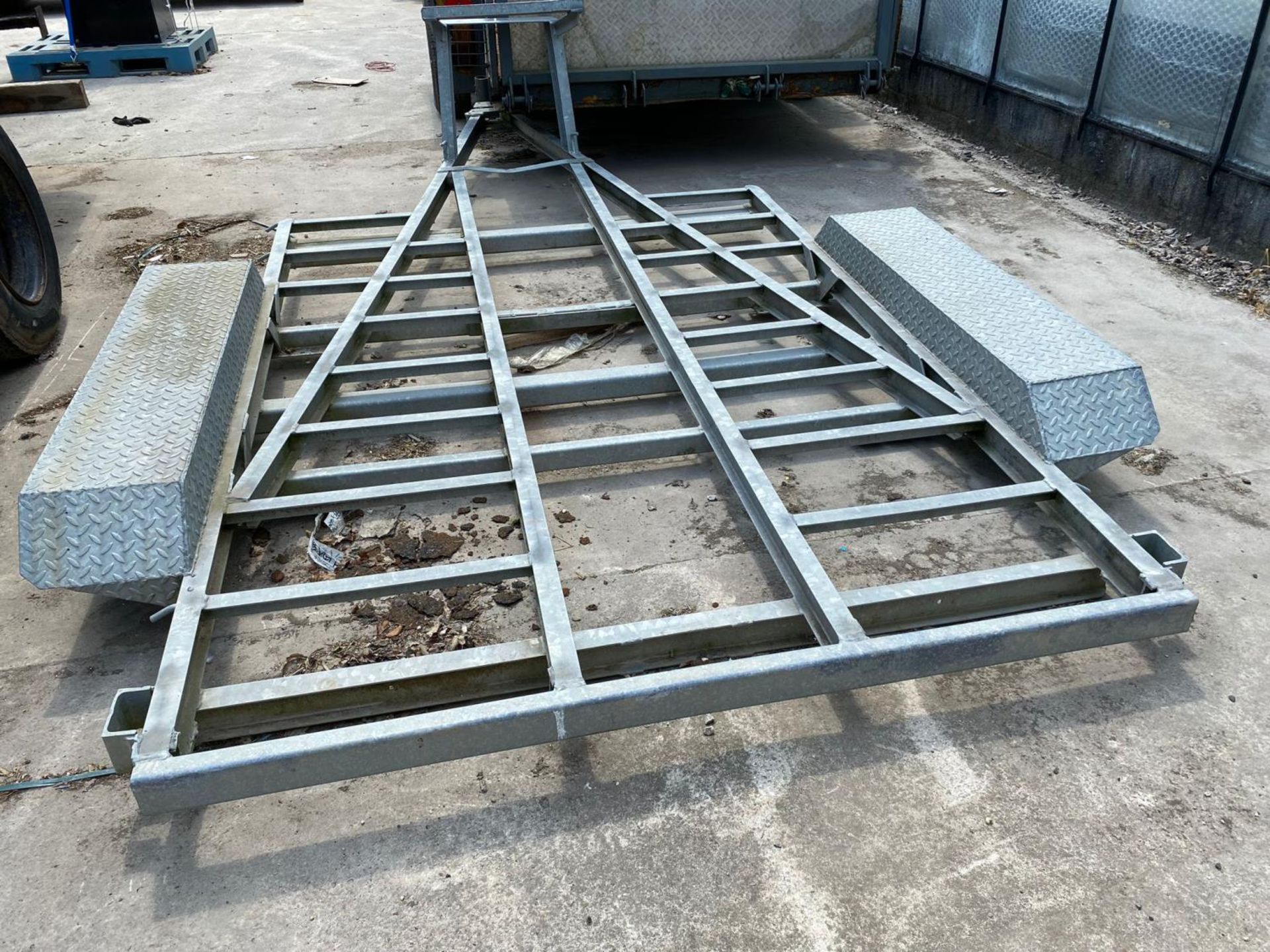 A HEAVY DUTY PLANT TRAILER CHASSIS FULLY GALVANISED + VAT