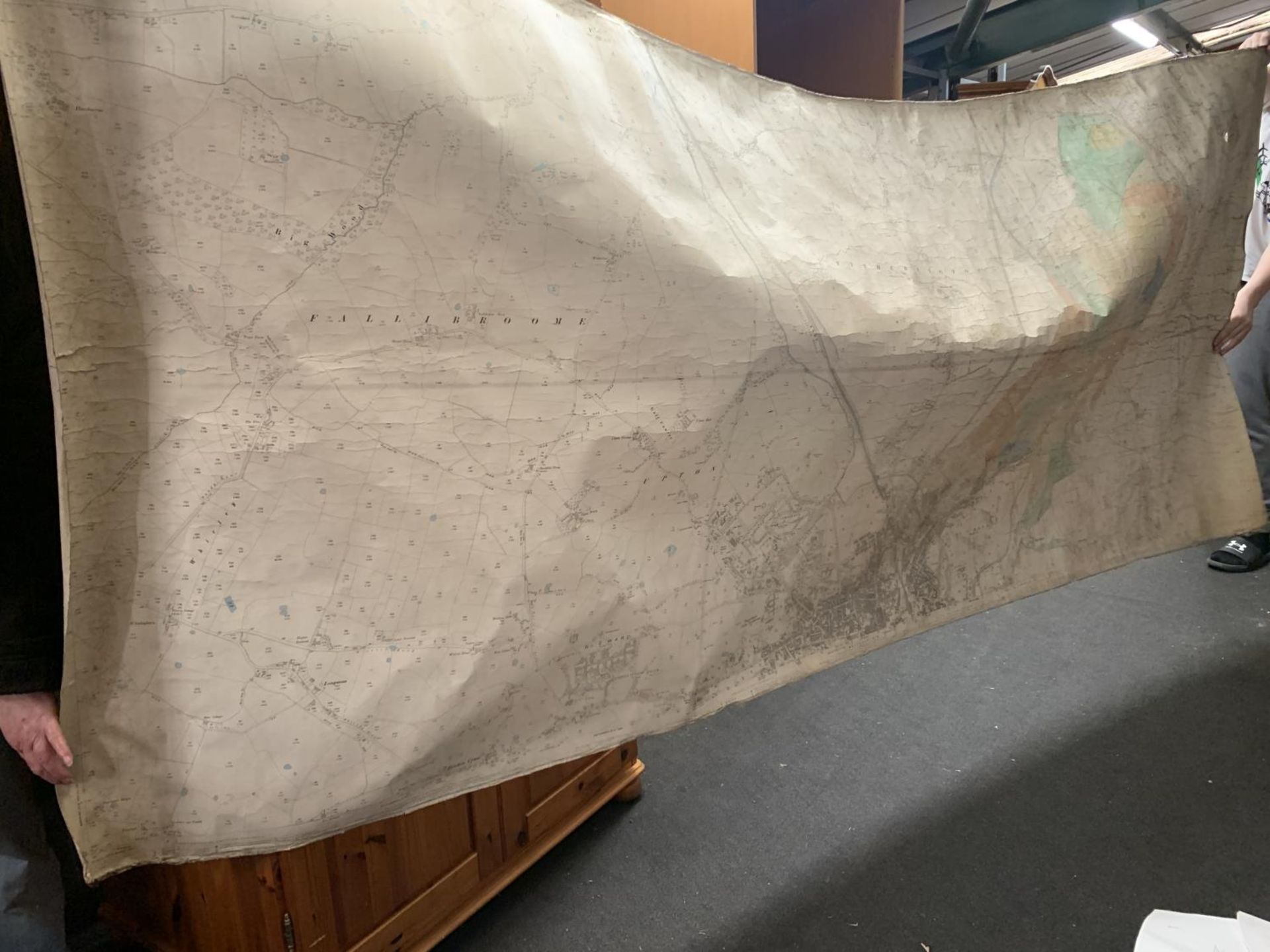 A VERY LARGE 1898 SECOND EDITION MAP OF MACCLESFIELD DIVISON 297CM BY 134CM