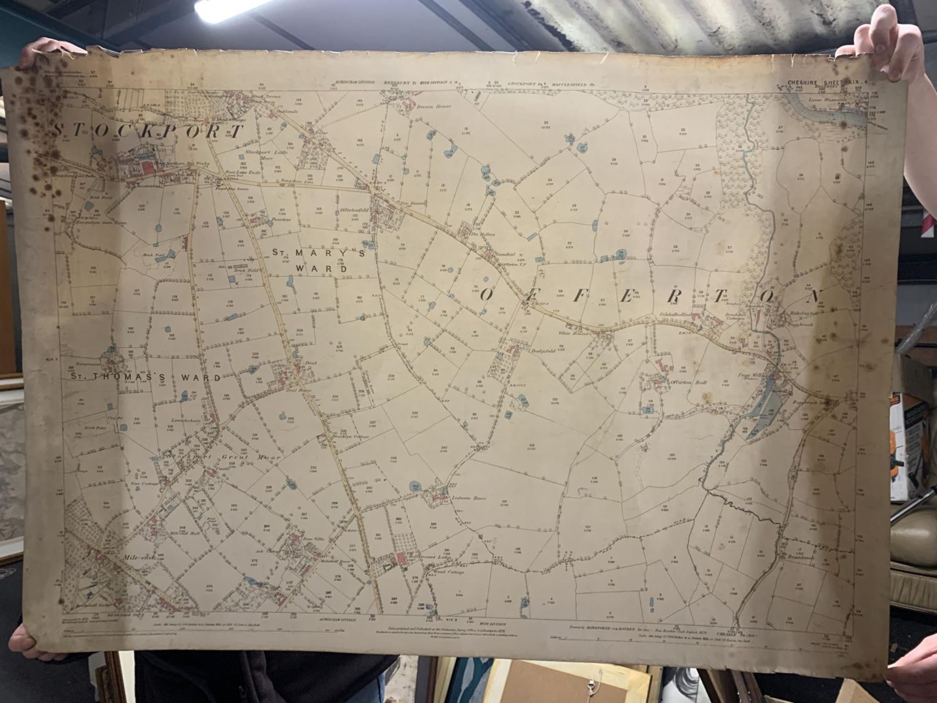 AN 1882 ORDNANCE SURVEY MAP OF PRESTBURY PARISH, CHESHIE (EASTERN DIVISION) PLUS AN 1875 ORDNANCE