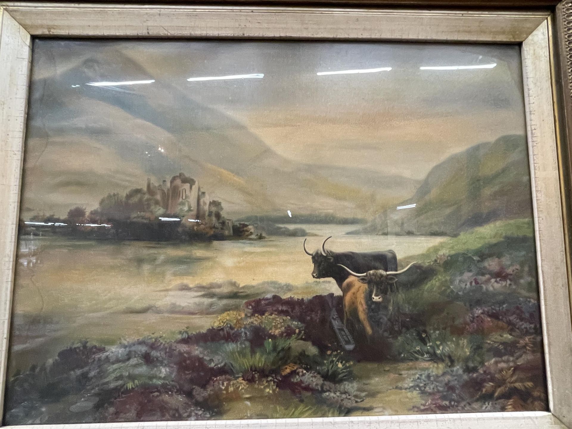 A PAIR OF 19TH CENTURY GILT FRAMED HIGHLAND CATTLE WATERCOLOURS - Bild 3 aus 4