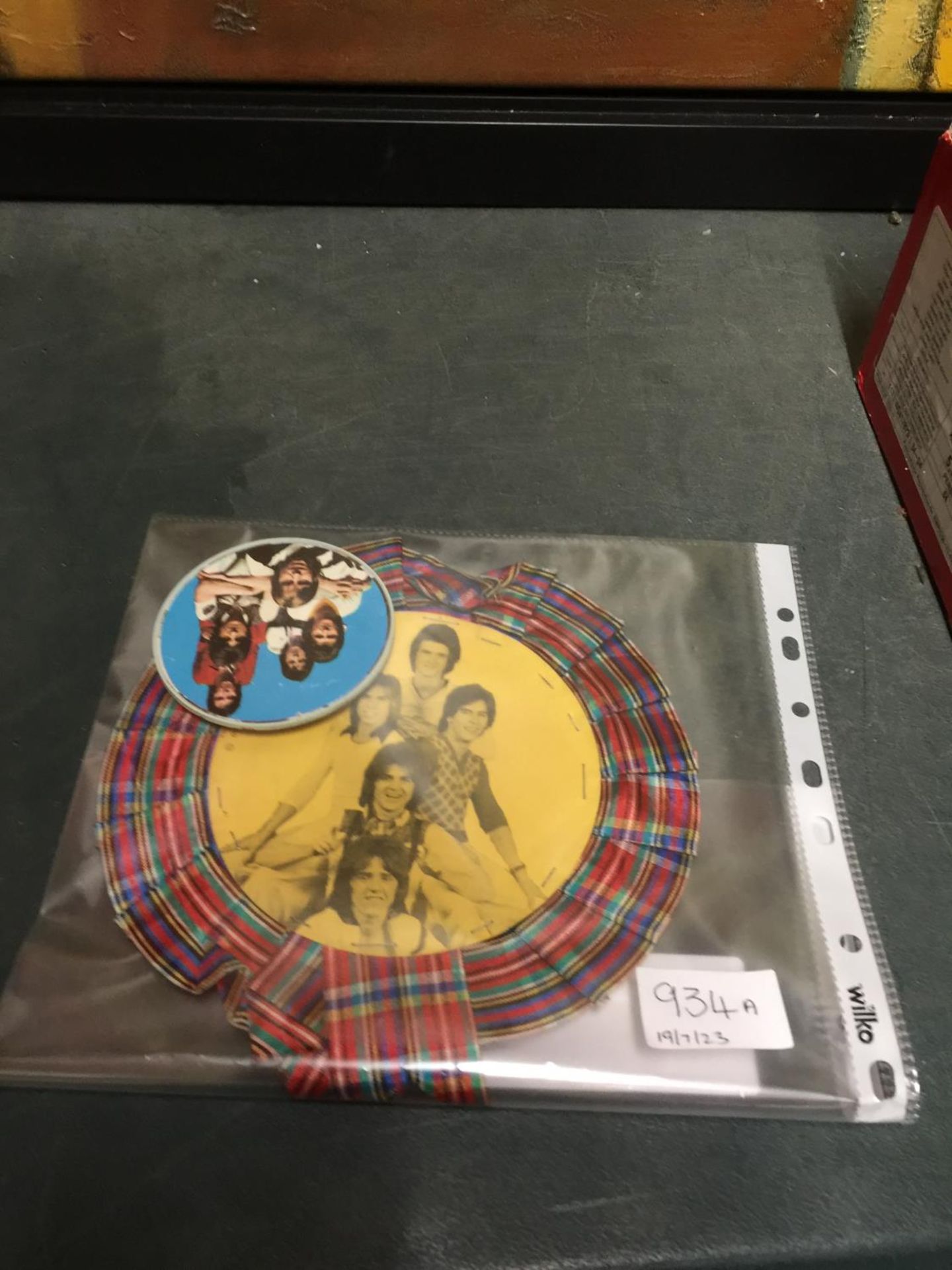 TWO VINTAGE BAY CITY ROLLERS BADGES