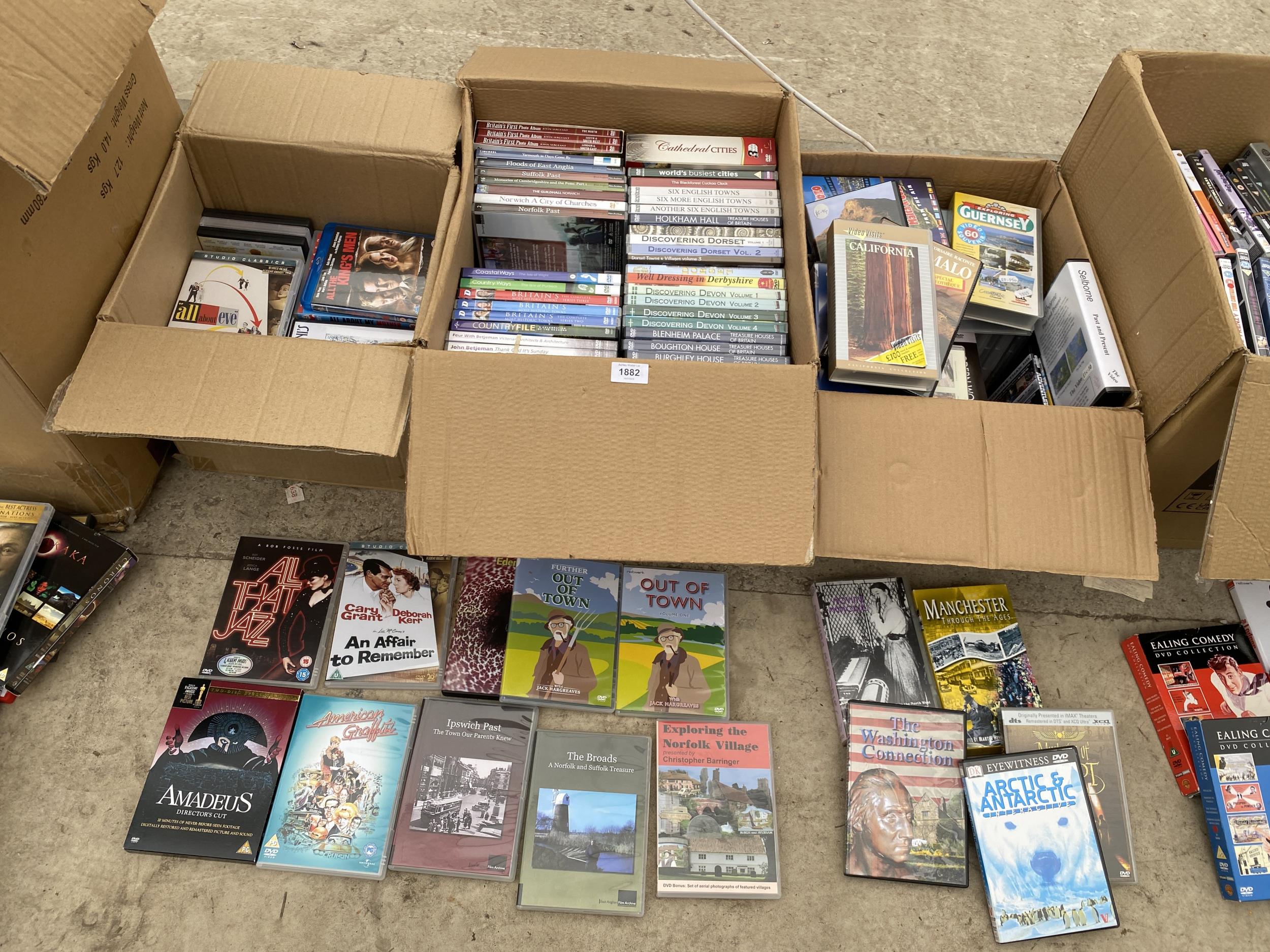 A LARGE ASSORTMENT OF VARIOUS DVDS