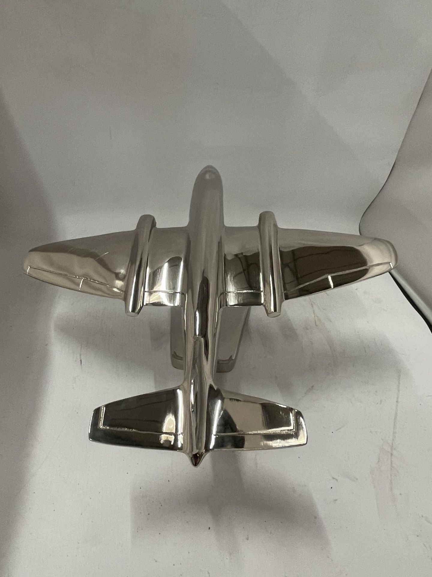 A CHROME JET AEROPLANE MODEL - Image 3 of 3