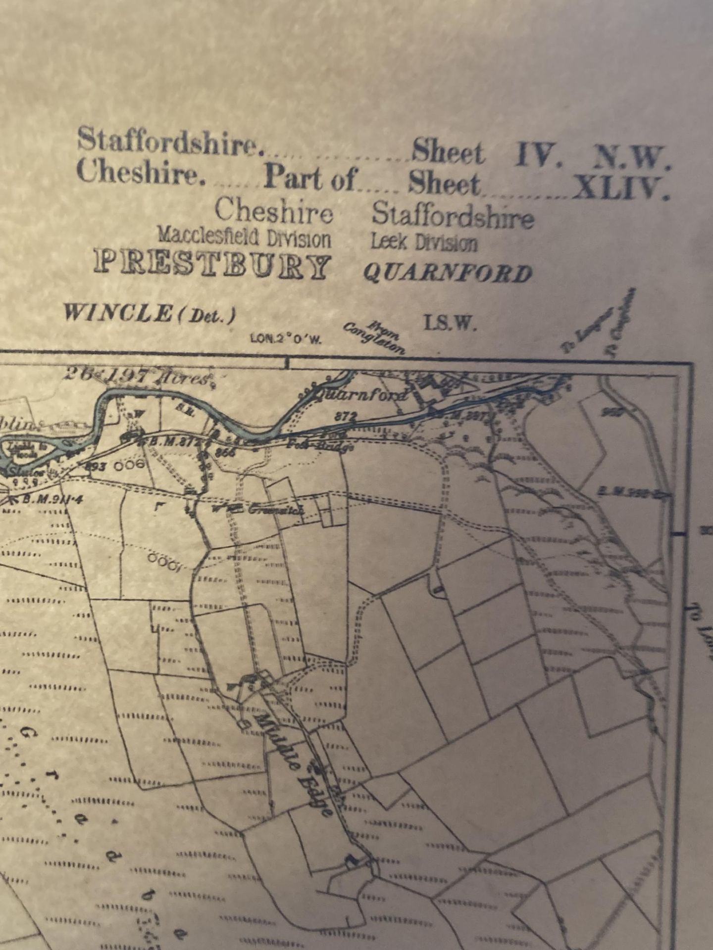 A SECOND EDITION ORDNANCE SURVEY MAP OF STAFFORDSHIRE 1899 TOGETHER WITH TWO SMALLER LEEK DIVISION - Bild 3 aus 14