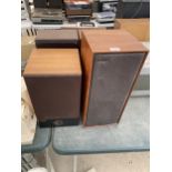 FOUR WOODEN CASED SPEAKERS TO INCLUDE A PAIR OF FISHER SPEAKERS AND A CELESTION 15 ETC