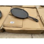 APPROXIMATELY TEN CAST IRON SKILLET PANS