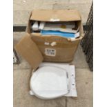 EIGHT AS NEW AND BOXED TOILET SEATS