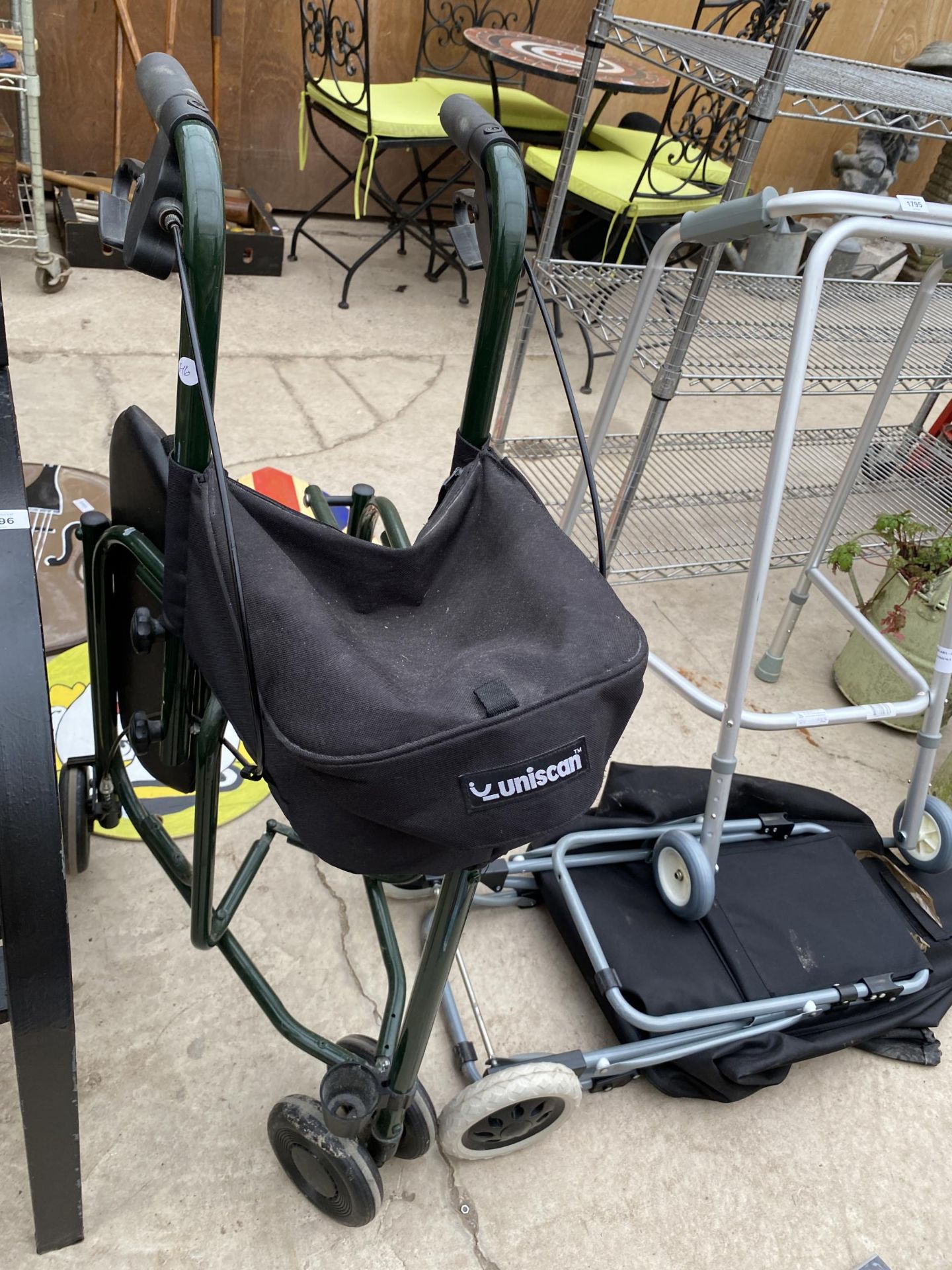 TWO MOBILITY WALKING AIDS AND A SHOPPING BAG - Image 2 of 3