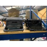 TWO VINTAGE TYPEWRITERS