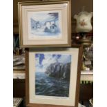 TWO FRAMED PRINTS - LIMITED EDITION 34/750 "A QUIET AFTERNOON AT STONETHWAITE BORROWDALE AND A