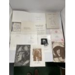A COLLECTION OF SIGNED ARTISTS EPHEMERA AND BOOKLETS, HAROLD RILEY, L.S LOWRY BOOK, STREET DOGS BOOK