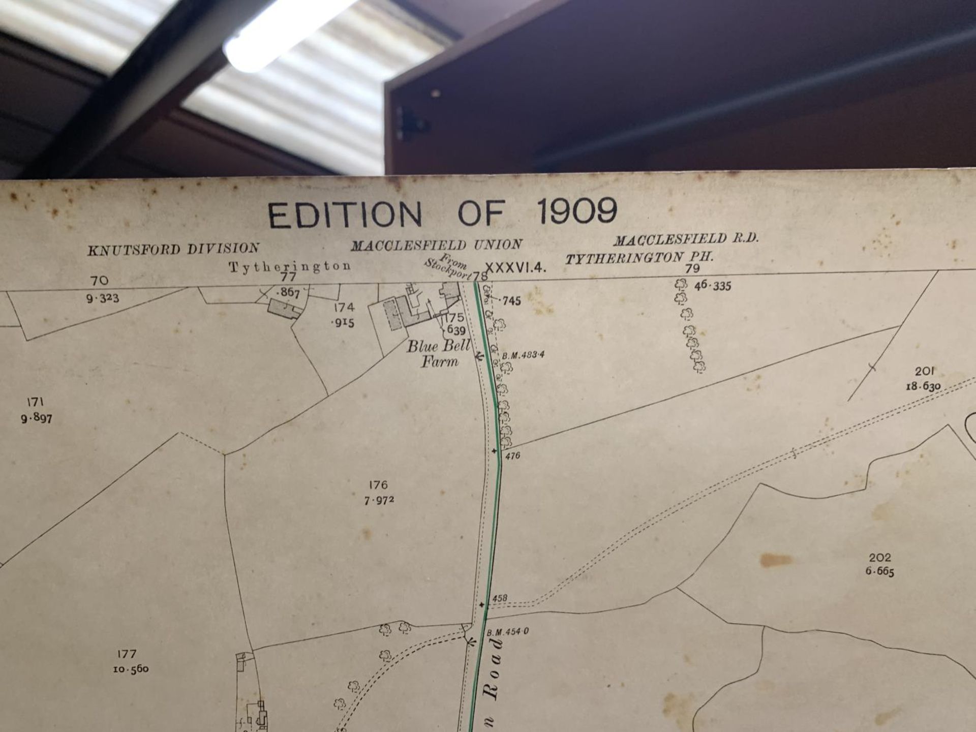 AN ANTIQUARAIN ORDNANCE SURVEY 1921 MAP OF HORWICH END, A 1910 EDITION OF STRETFORD DIVISON, - Image 6 of 10