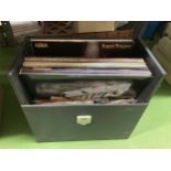 AN LP RECORD CASE OF ASSORTED RECORDS, ABBA ETC