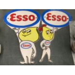 A PAIR OF ESSO SIGNS, MR AND MRS DRIP