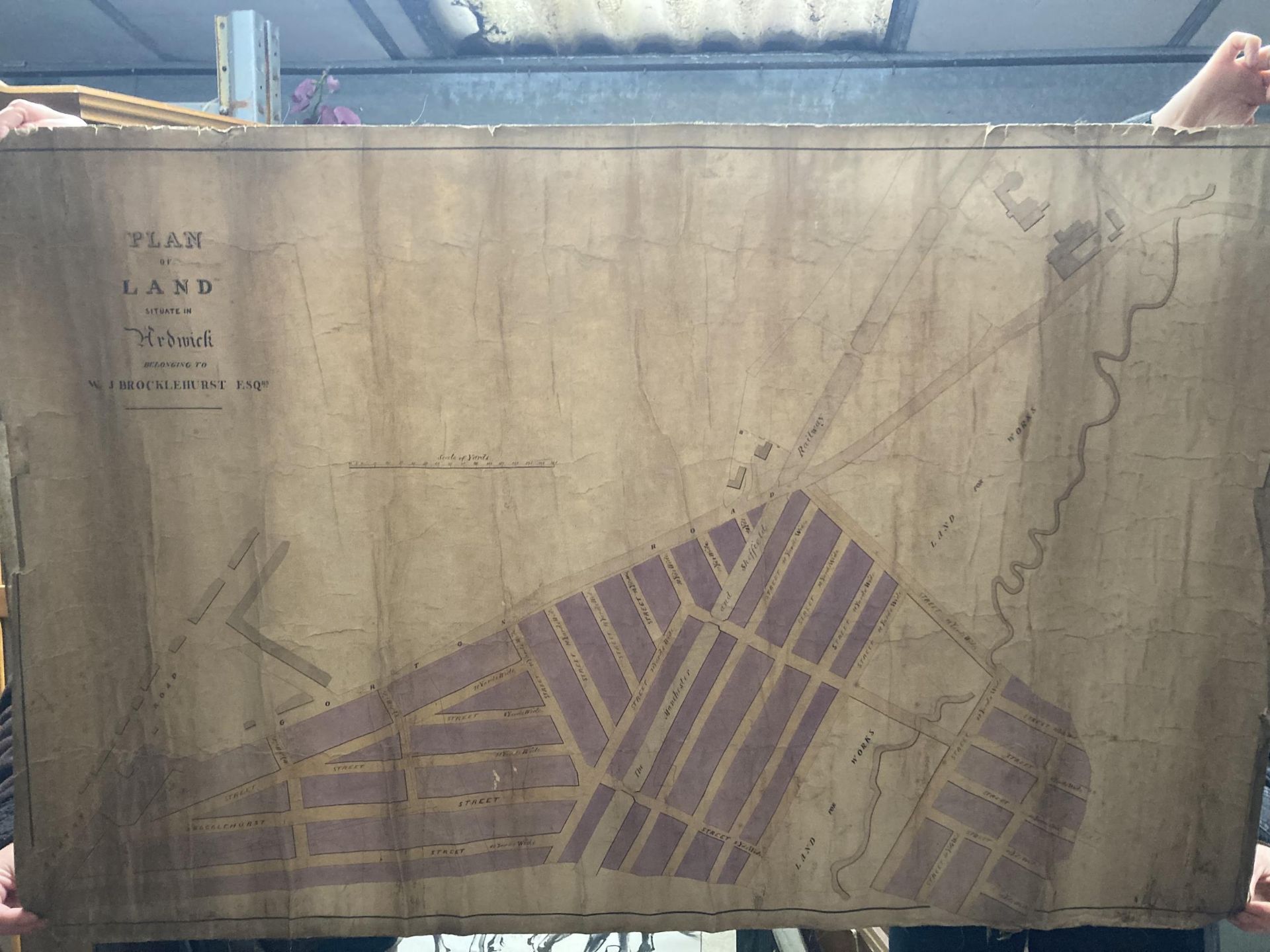 THREE VINTAGE 1882 PLANS OF LAND SITUATE IN ARWICK BELONGING TO W J BROCKLEHURST ESQ AND MESSRS JOHN - Image 3 of 7