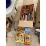 A LARGE ASSORTMENT OF CHILDRENS BOOKS TO INCLUDE ANNUALS ETC