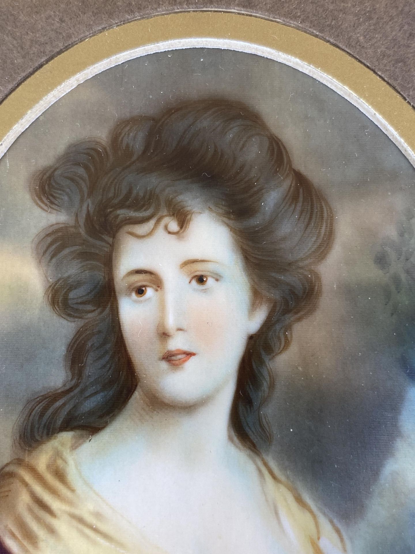 A GEORGIAN 18TH CENTURY HAND PAINTED PORTRAIT OF A LADY, SIGNED 'PLIMON' AND DATED TO THE REVERSE, - Image 3 of 9