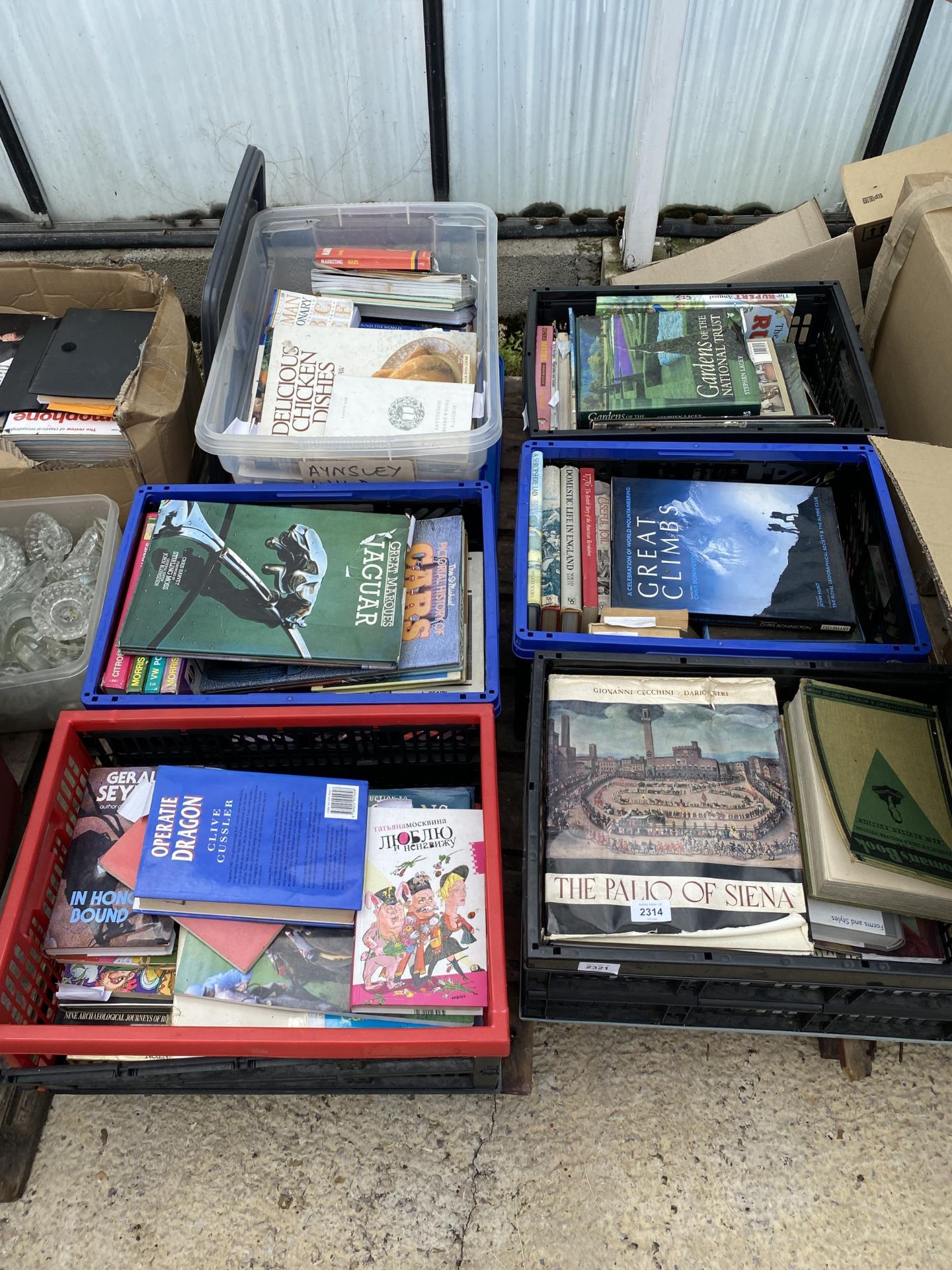 A LARGE ASSORTMENT OF BOOKS