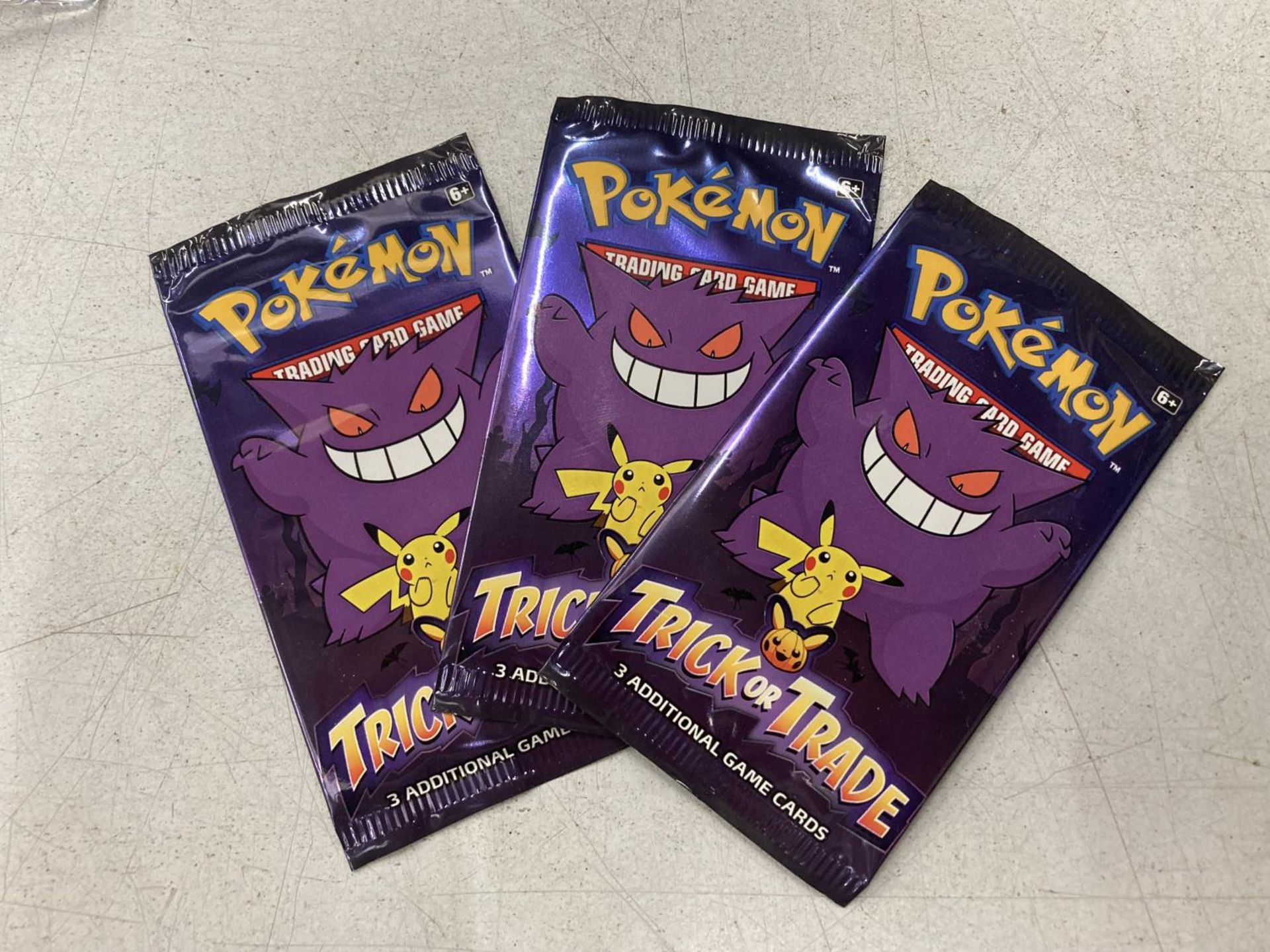 THREE SEALED POKEMON TRICK OR TRADE BOO-STER PACKS - IMPORTED FROM THE U.S.