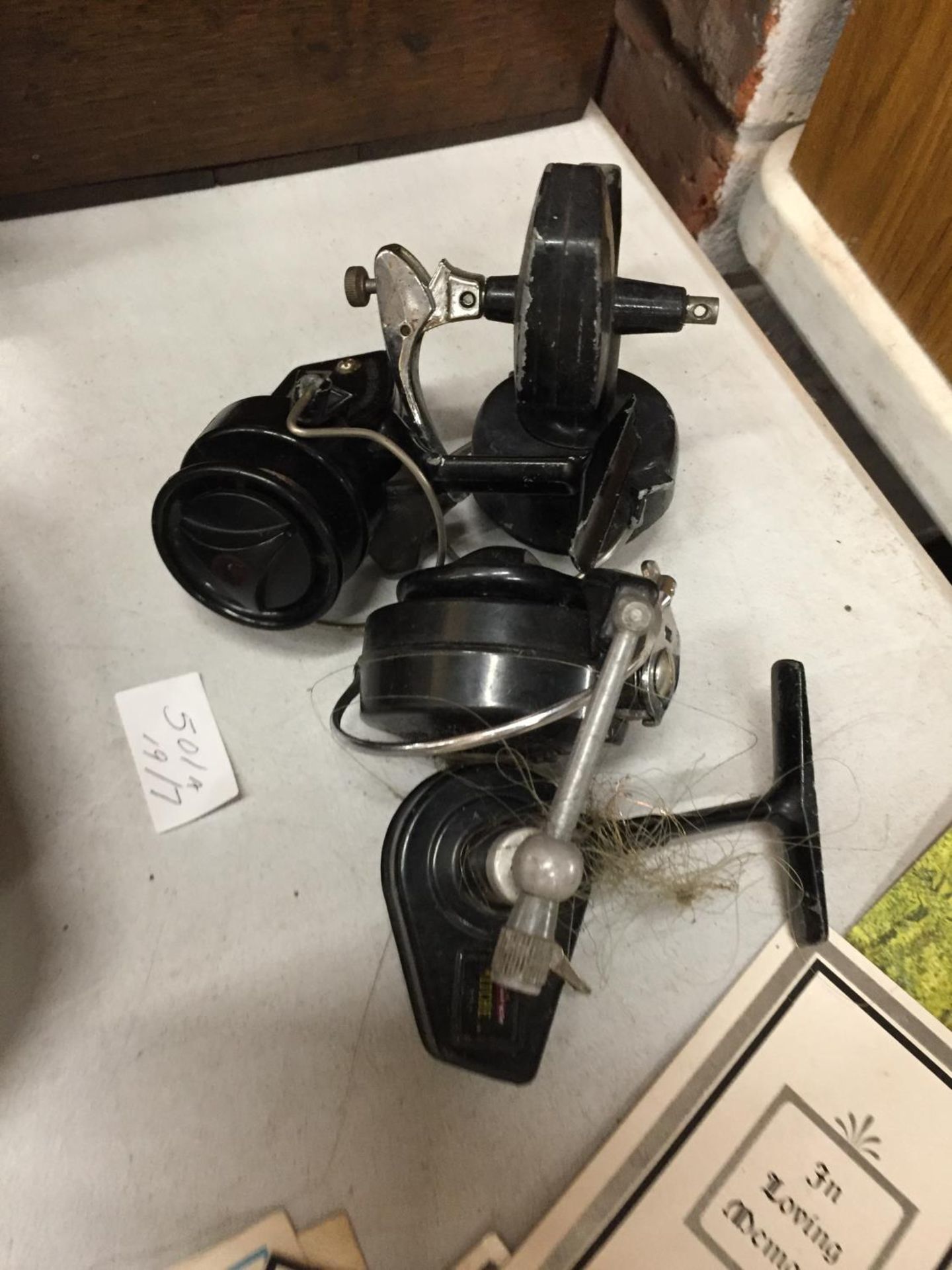 THREE FISHING REELS TO INCLUDE WINFIELD 333, GARATE MITCHE ETC., - Image 2 of 2