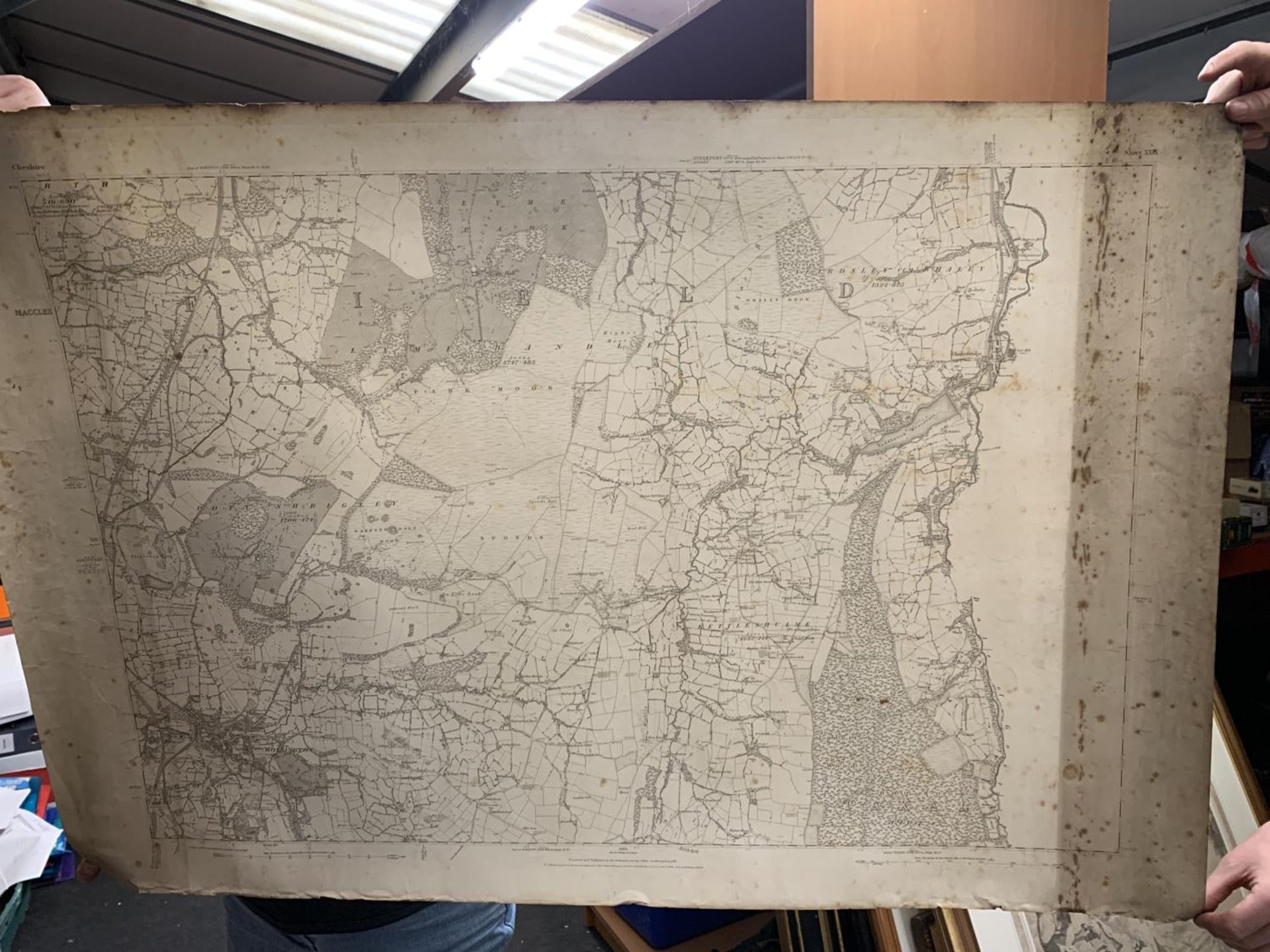 AN ANTIQUARIAN ORDNANCE SURVEY MAP OF STOCKPORT (DISLEY) CHESHIRE, A REVISION OF 1907 WITH ADDITIONS - Image 9 of 10