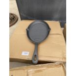 APPROXIMATELY TEN CAST IRON SKILLET PANS