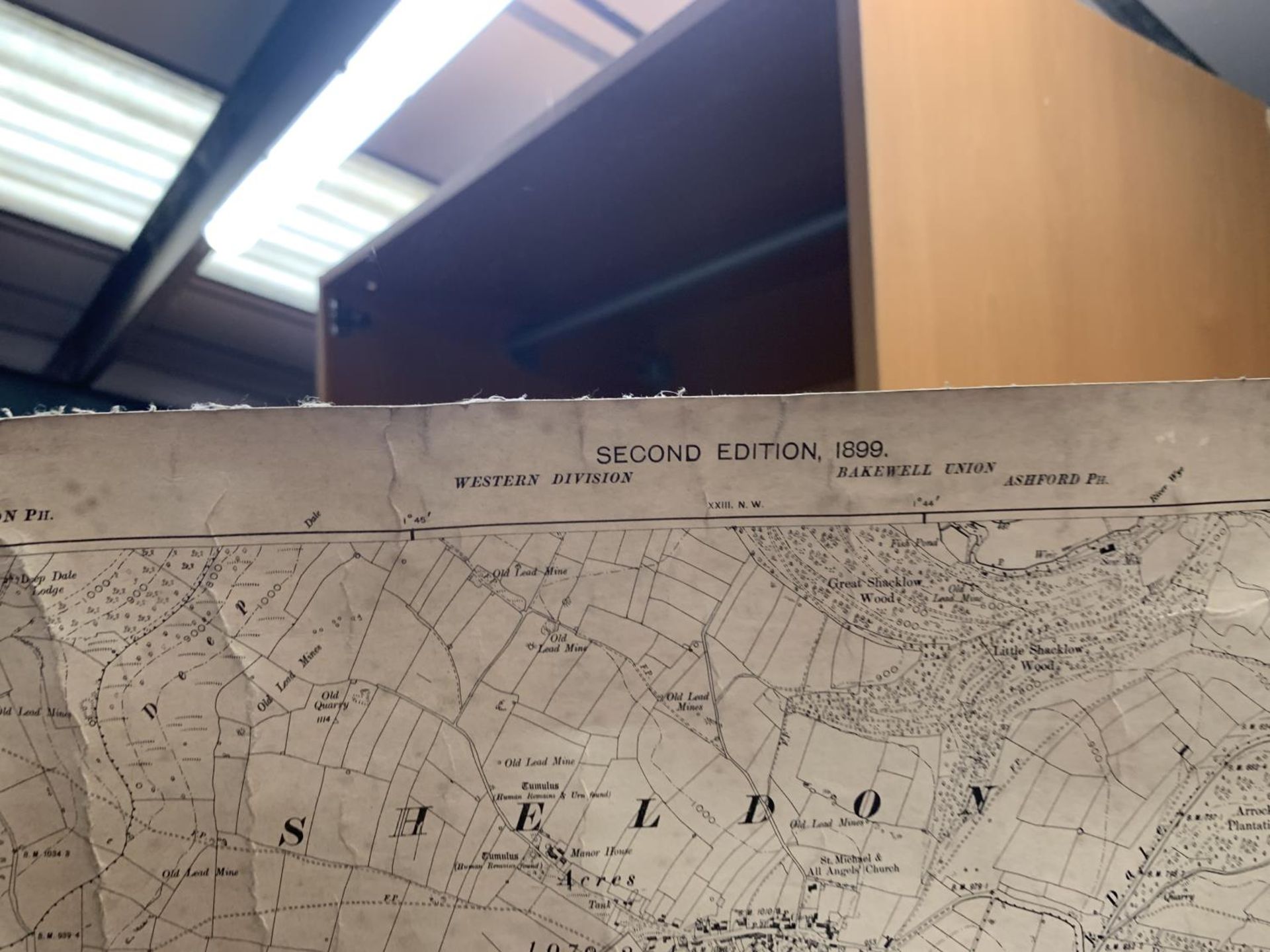 AN ANTIQUARIAN SECOND EDITON 1899 ORDNANCE OF BAKEWELL UNION DERYSHIRE, A SECOND EDITION OF 1899 MAP - Image 2 of 8