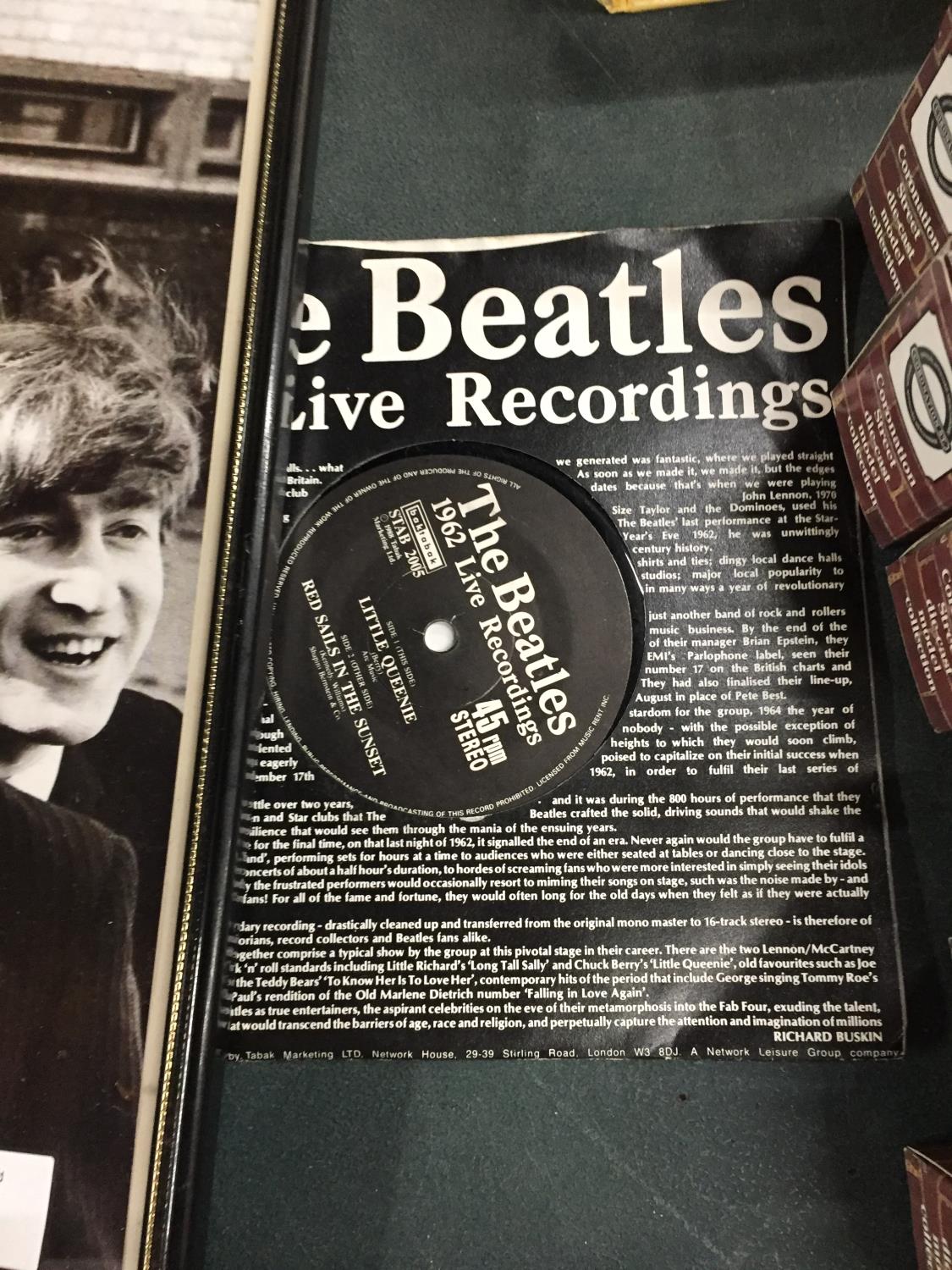 A BEATLES 1962 LIVE RECORDING DOUBLE A SIDE SINGLE 'LITTLE QUEENIE' AND 'RED SAILS IN THE SUNSET' - Image 3 of 3