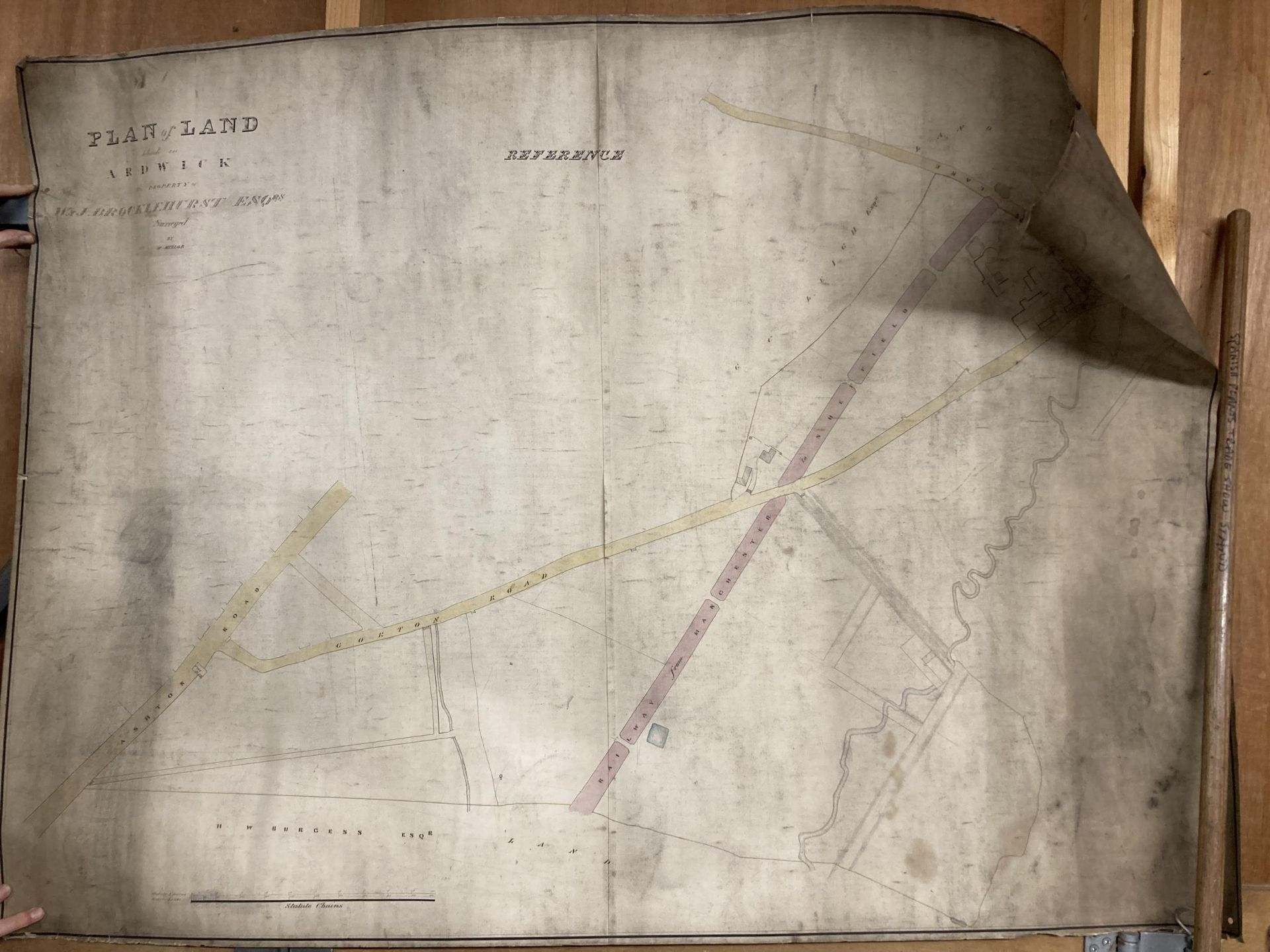 A PLAN OF LAND SITUATE IN ARDWICK BEING THE PROPERTY OF W & J BROCKLEHURST ESQRS SURVEYED BY W