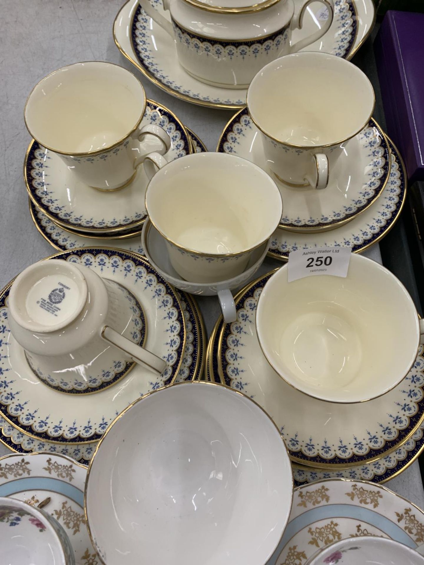 A QUANTITY OF VINTAGE CHINA CUPS, SAUCERS, SIDE PLATES, ETC TO INCLUDE MINTON 'CONSORT' - Image 2 of 5